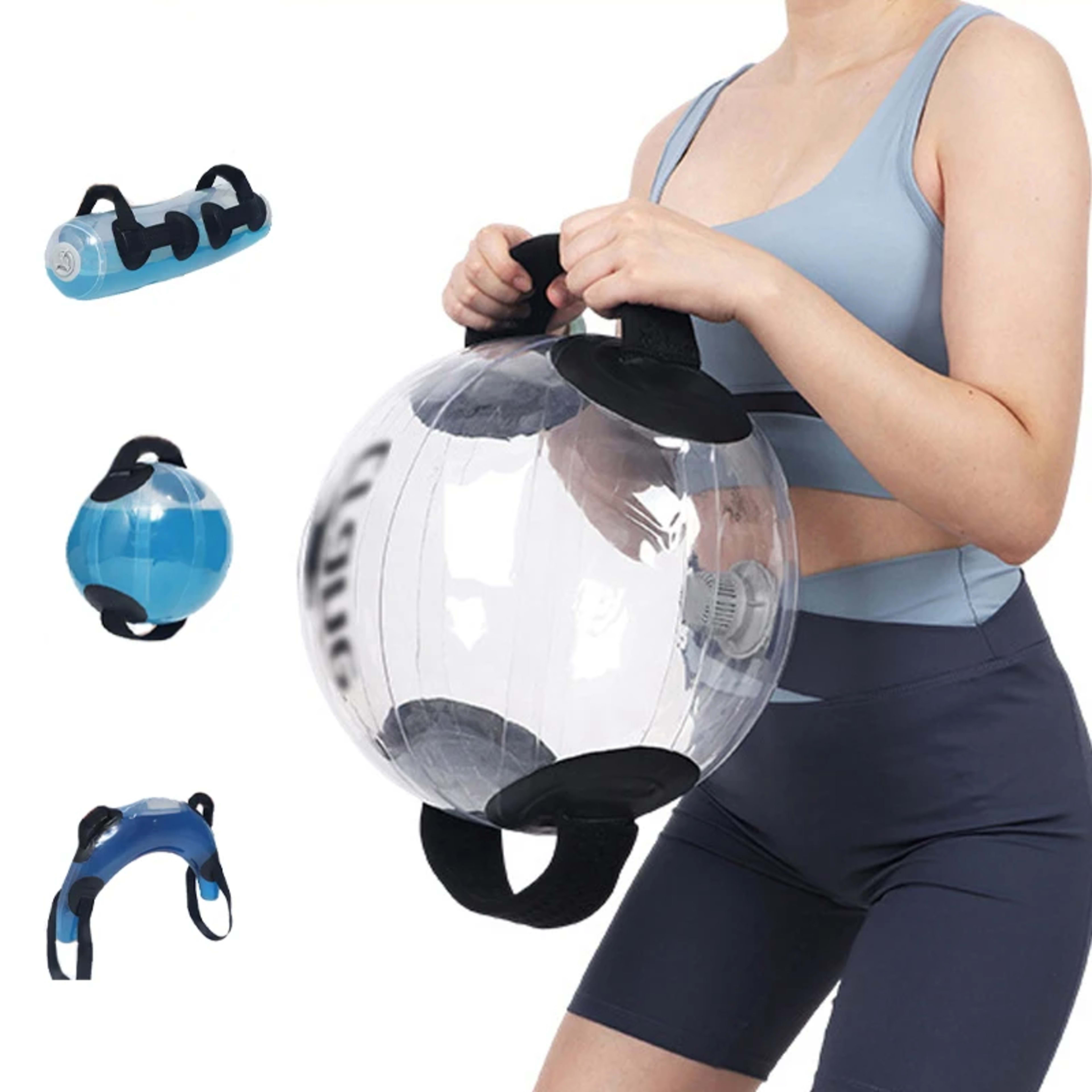 Water Filled Exercise Ball Fitness Aqua Ball Weightlifting Hydration Bag Kettle Dumbbells Home Gym Equipment Strength Tr 1