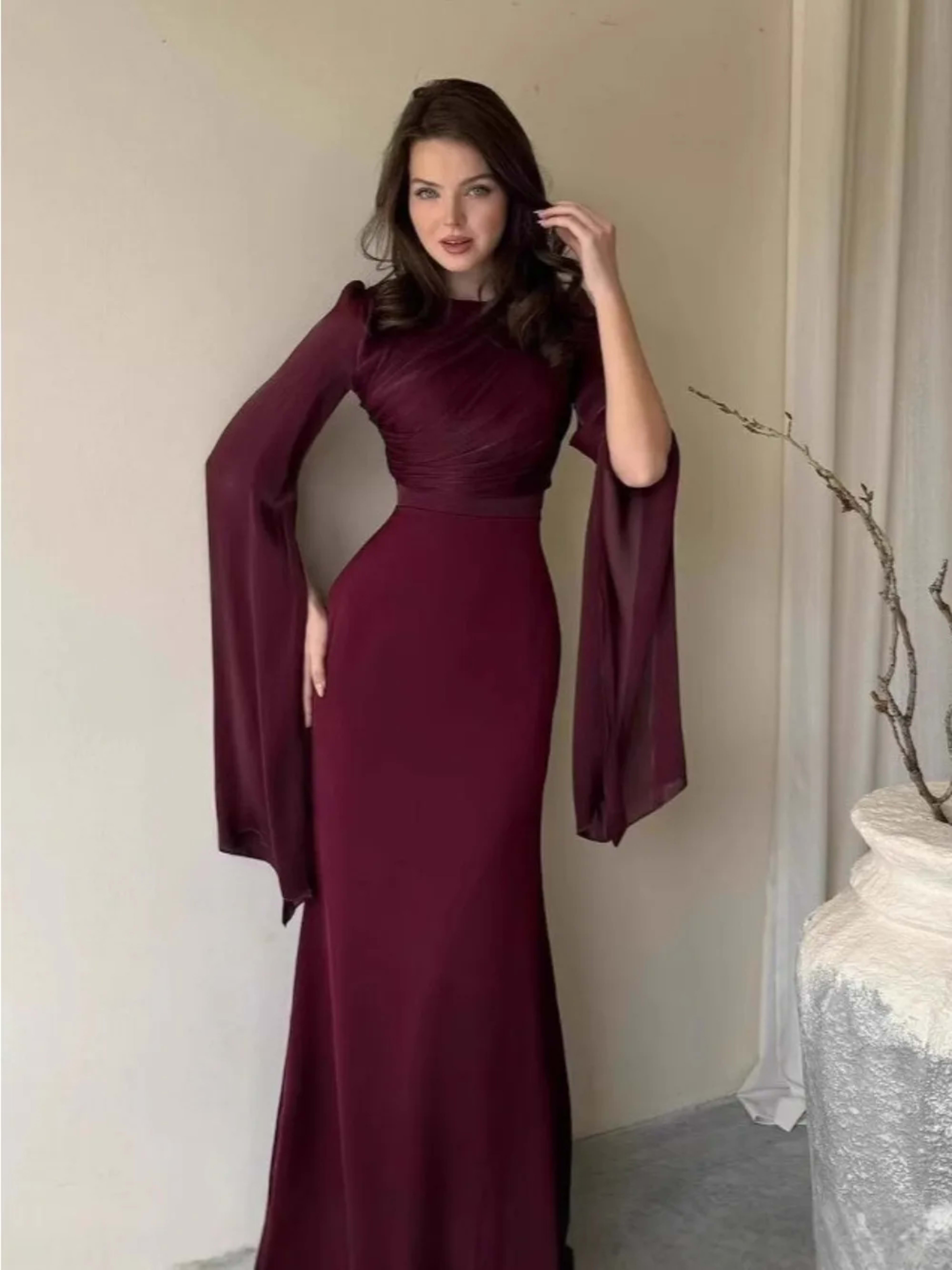 Muslim Dress for Women Party Abaya Dresses Bat Sleeve Ramadan Eid Arab Long Robe Morocco Dubai Kaftan Islam Vestidos Jal 2