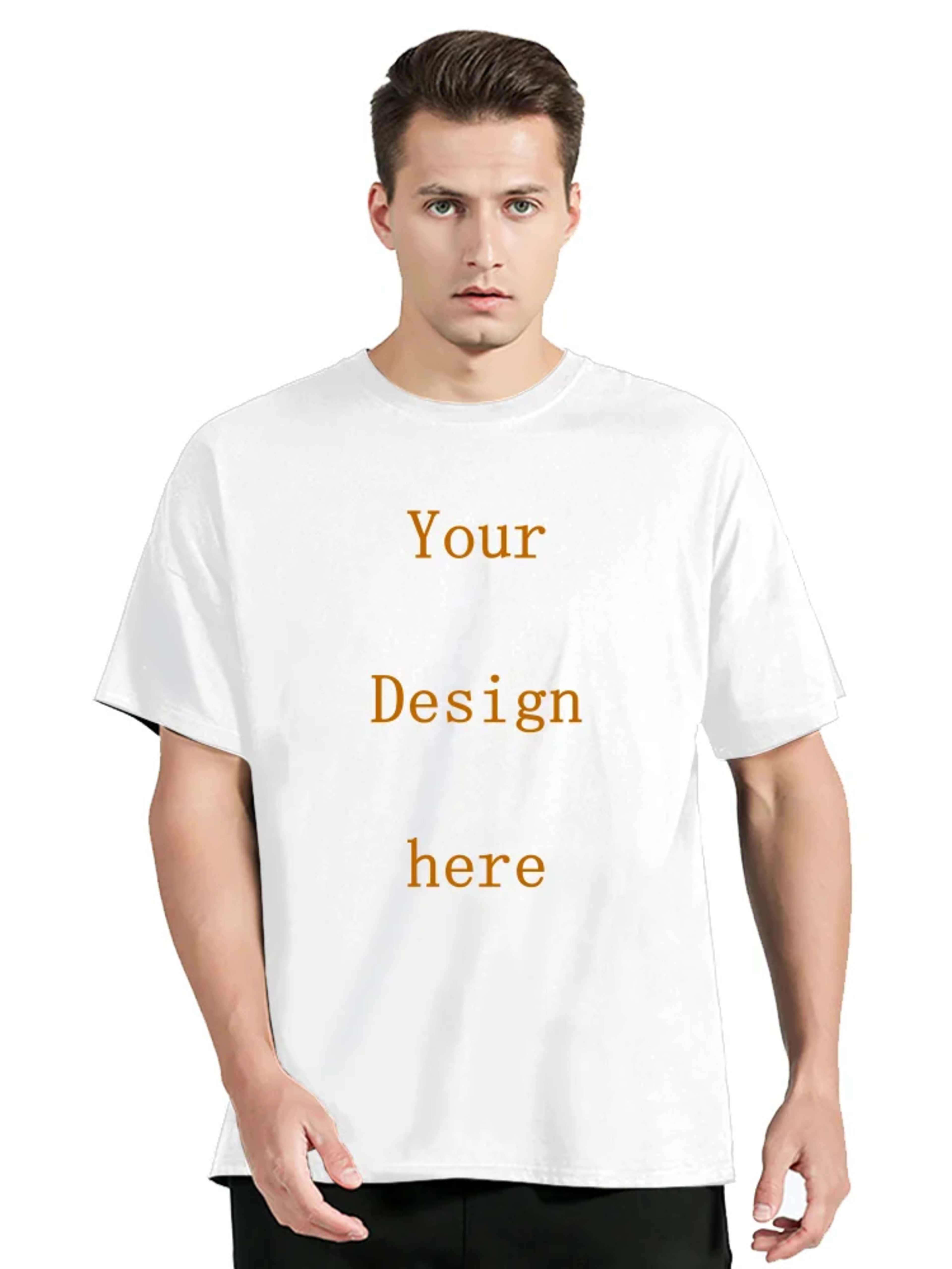 Men's Cotton T-shirt Personalized Your Design Here Custom Text Tshirt for Men Add Your Own Design Fashion T Shirt Men Cl 5