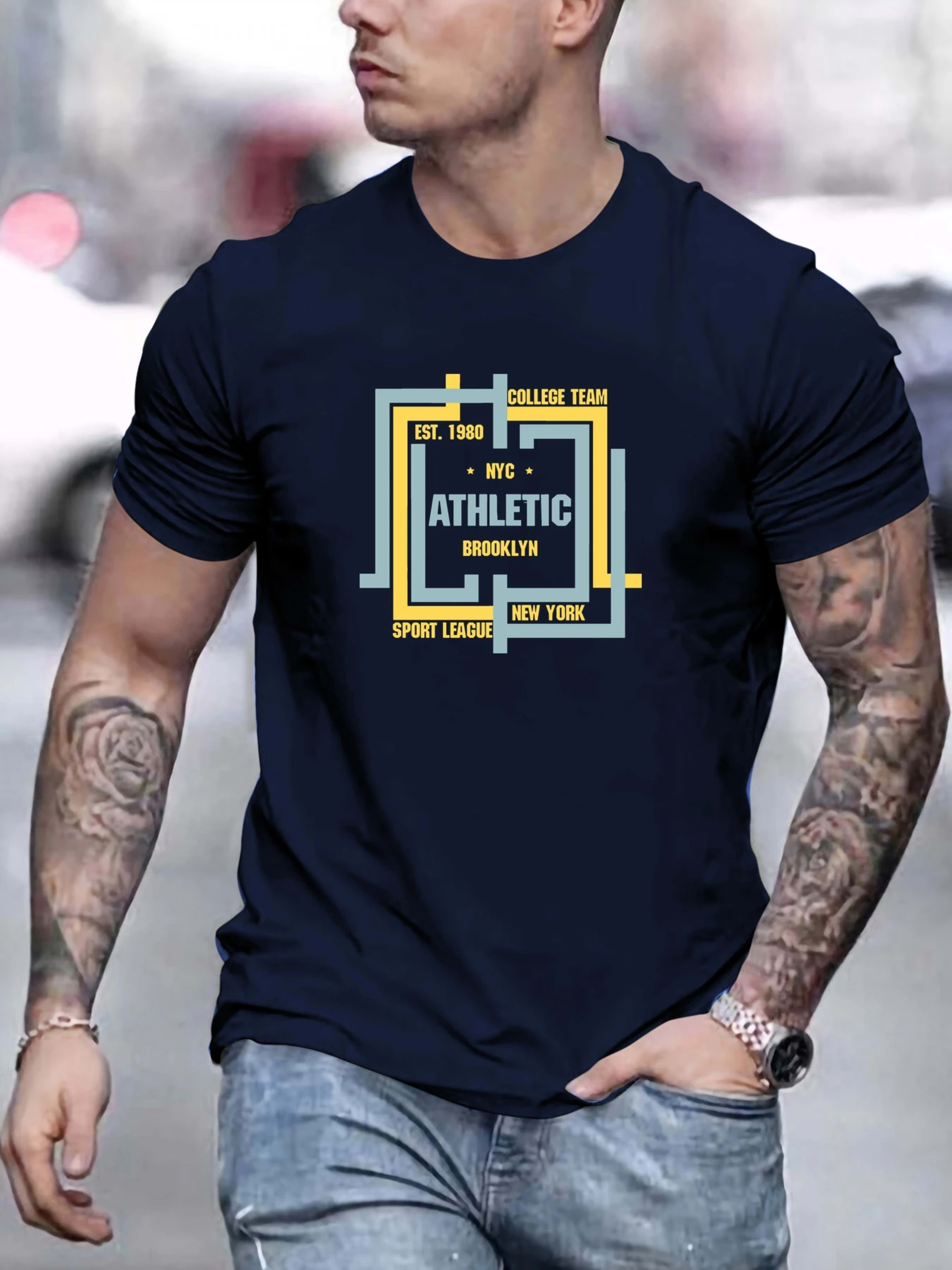 T Shirt for Man 100% Cotton Summer Round Neck Short Sleeve Graphic Print Breathable Streetwear Fashion Leisure Cool T-sh 5