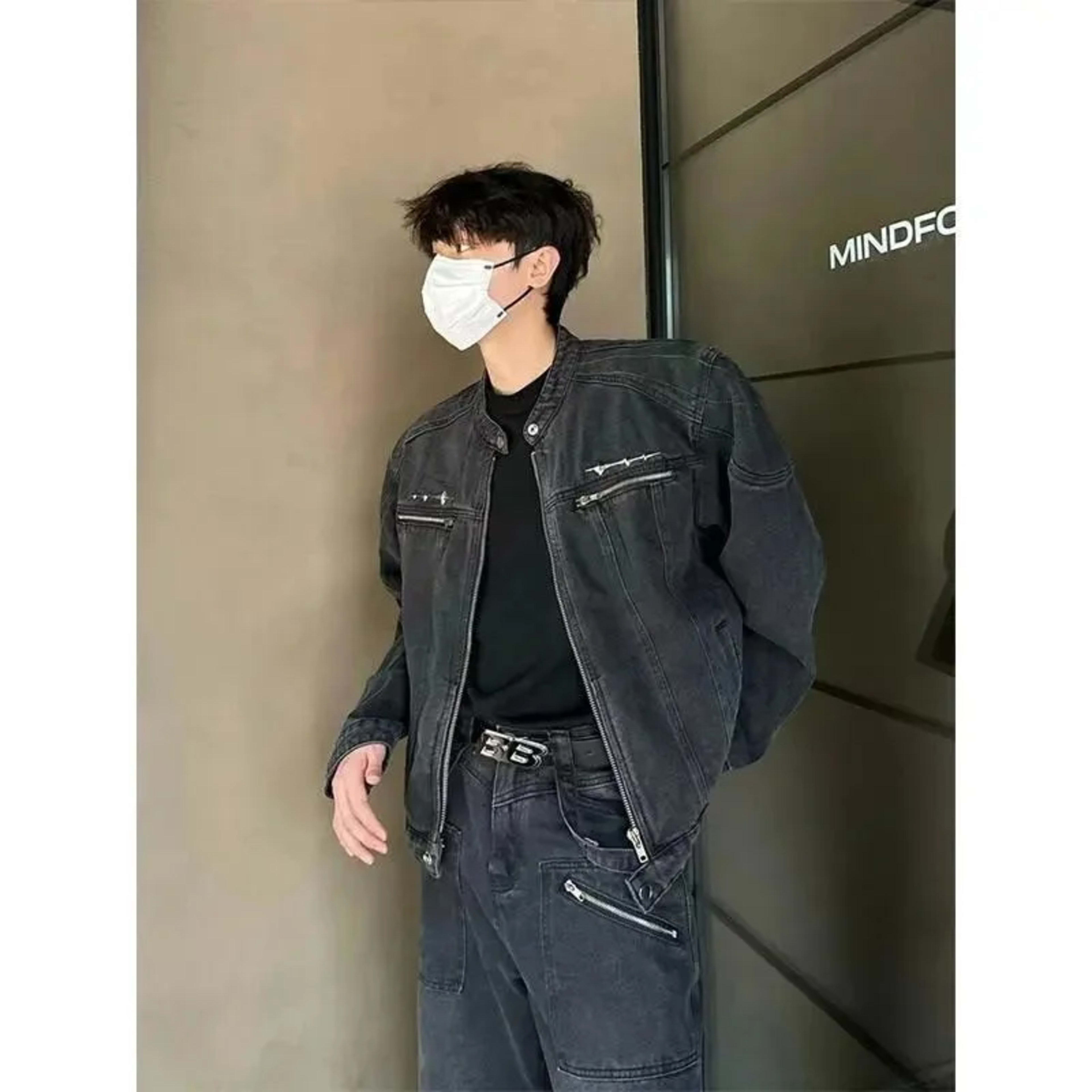 Mens Jacket Man Coat Jeans Collegiate University Academic Campus Education School Student Youth Learning Knowledge Wisdo 7