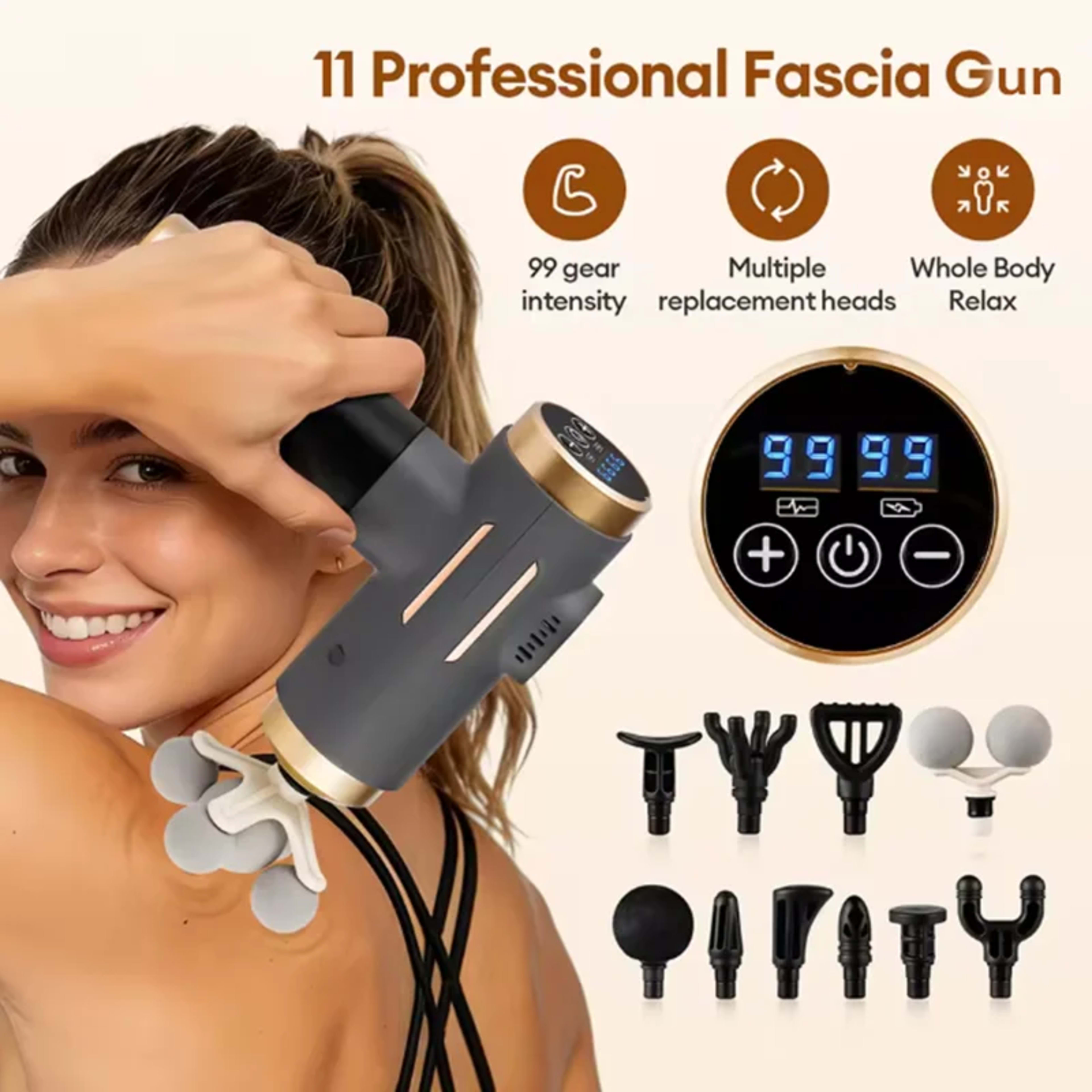 Fascia gun massager, professional grade massager, muscle relaxation and impact portable multi level massage gun 1