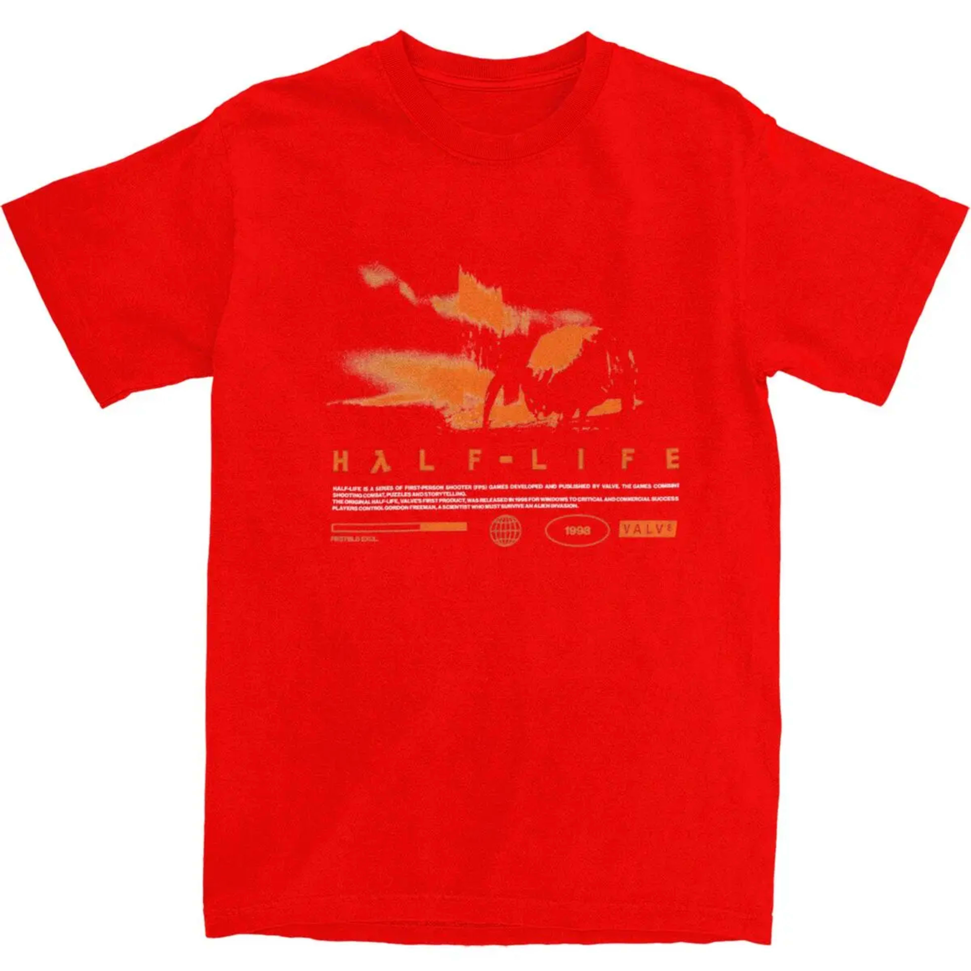 Men T Shirt Videogames HALFS LIFES V3 T-Shirts Trendy Cool Summer Tees Funny Print Pure Cotton Tops Plus Size 5XL 8