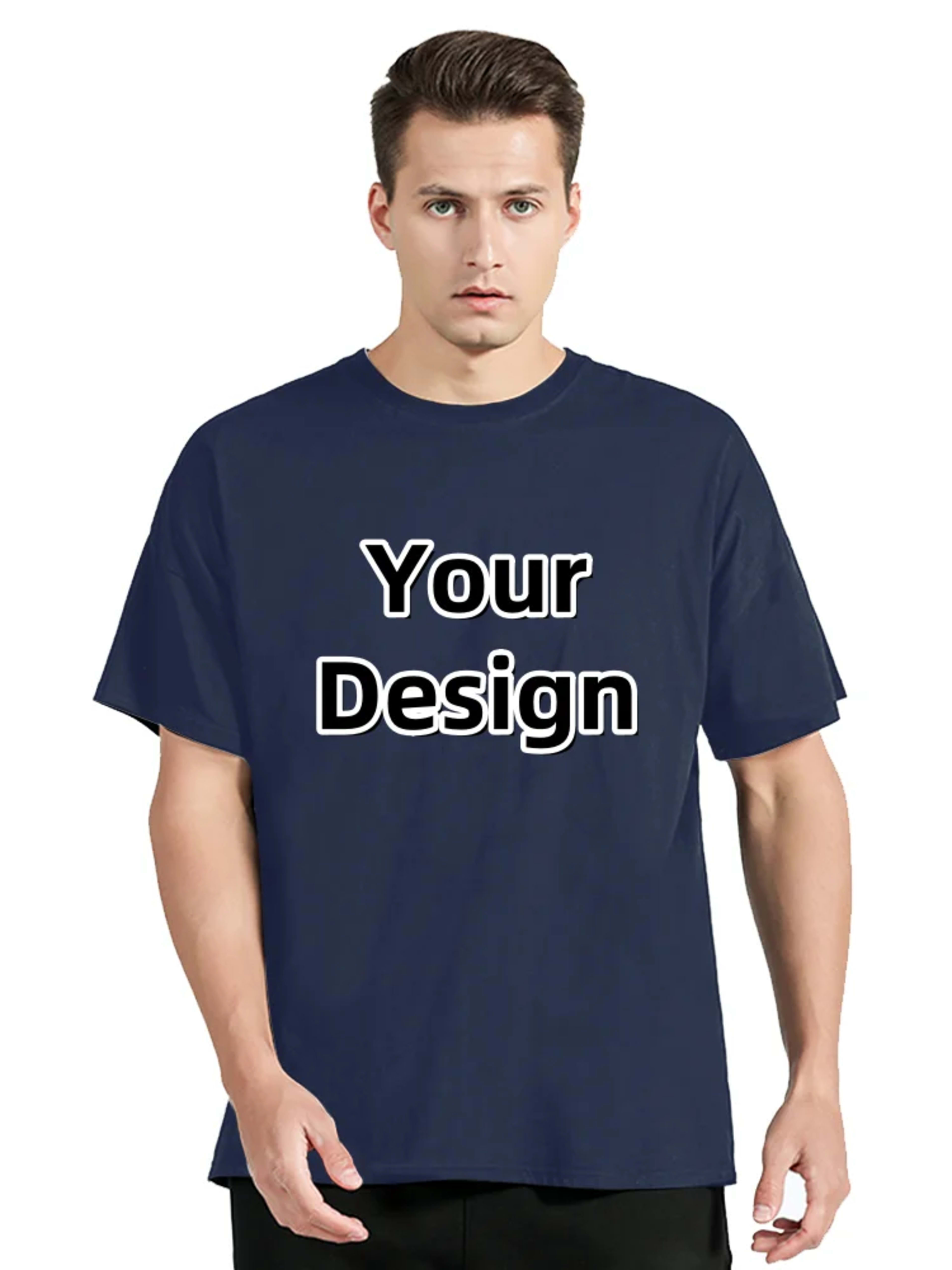 Men's Custom T-shirt With Your Own Logo Tshirt Text And Photo Printed On The Front And Back T Shirt Custom Gift Tees Clo 4