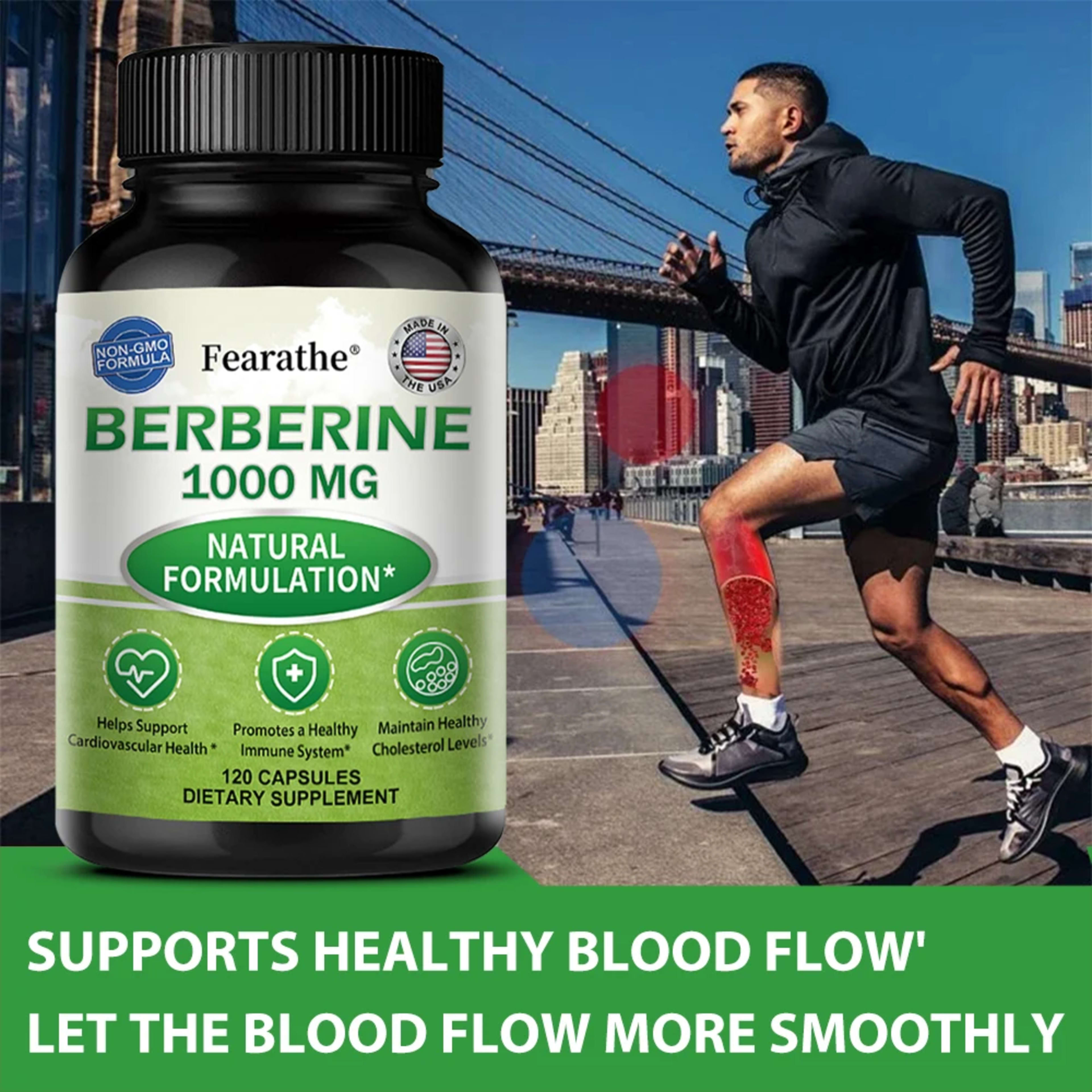 Berberine 1000 Mg Supplement, Highly Absorbed, Supports Cardiovascular Health, Regulates Gut Flora Balance, Improves Dig 5