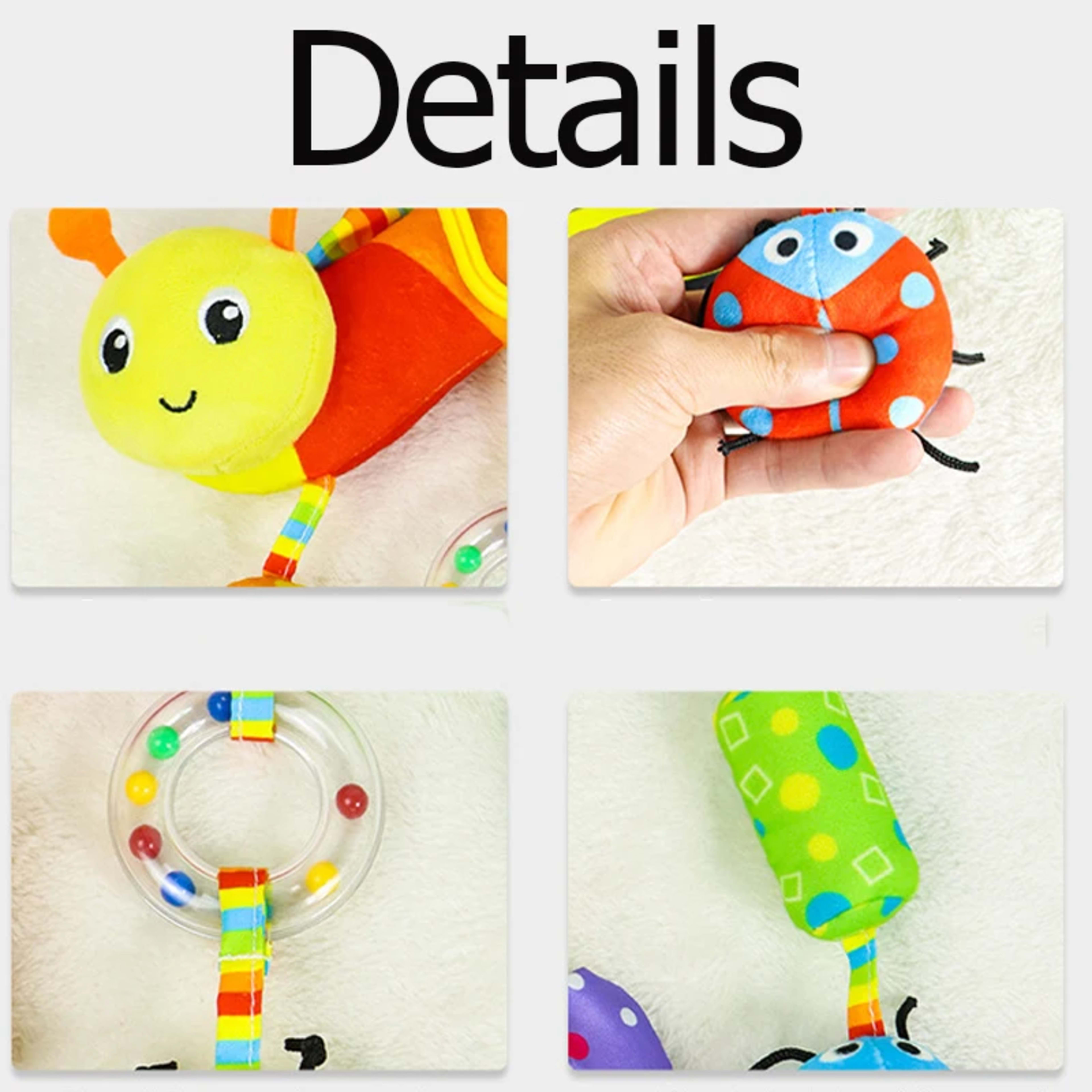 Baby Toys for 0 3 6 12 Months Rainbow Activity Plush Animal Stroller Hanging Toy for Baby Car Seat Crib Travel Sensory B 5