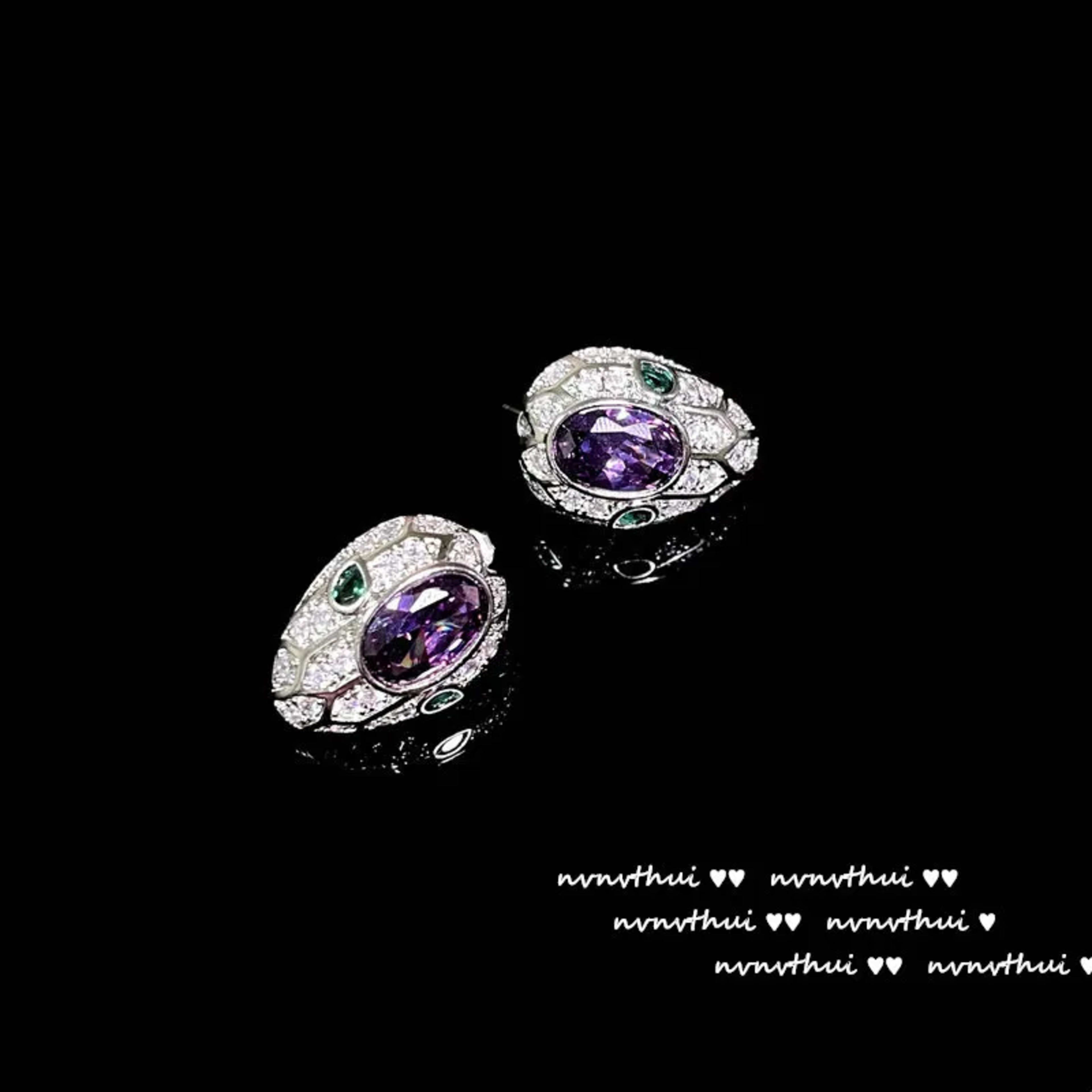 Women's New Fashion 925 Sterling Silver Jewelry Sets for Women Silver Color Luxury Zircon Snakce Necklace/Ring/Earring/B 10