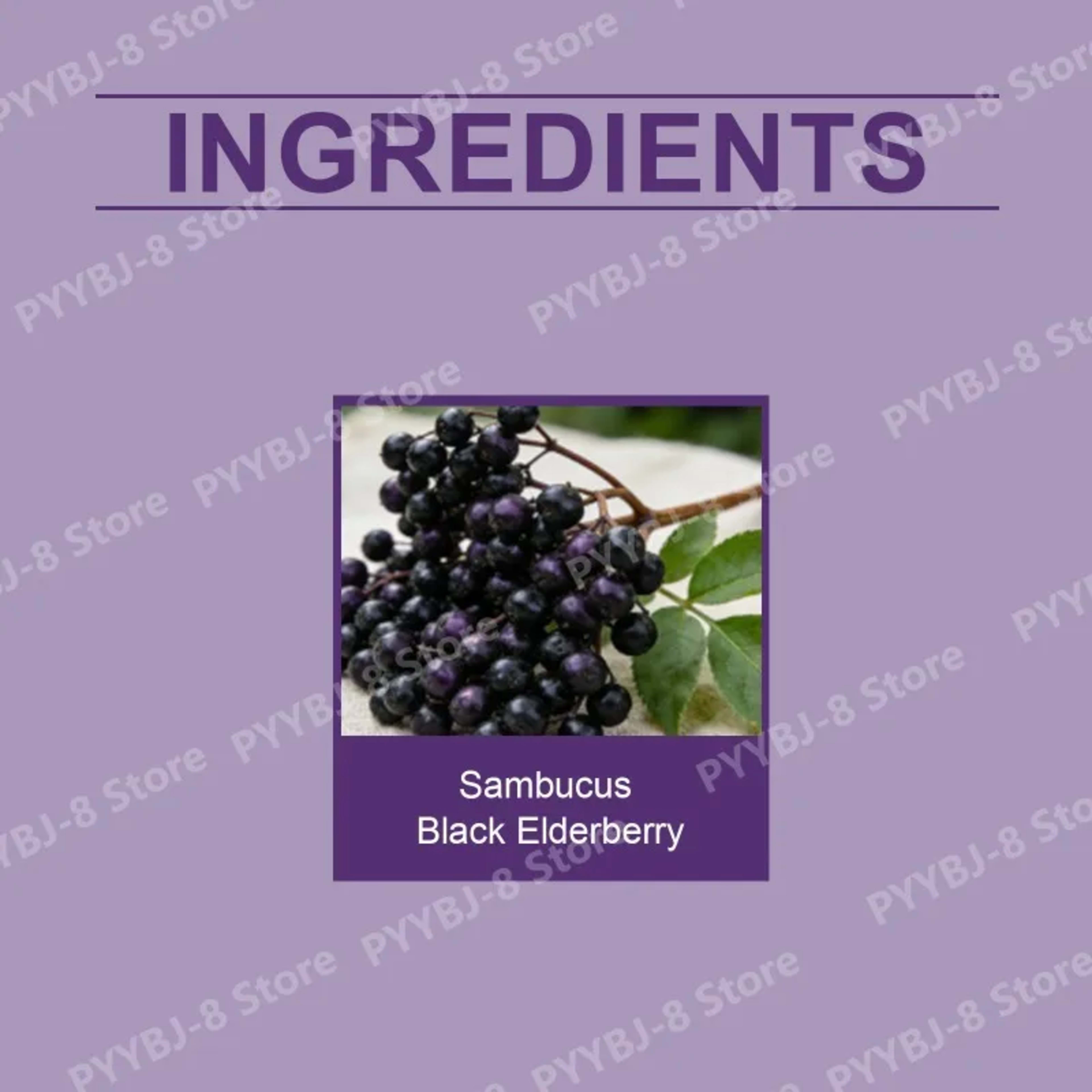 Elderberry Capsule Supplement Contain Elderberry Extract,vitaminC and Zinc Support Intestinal Health & Daily Energy Inta 2