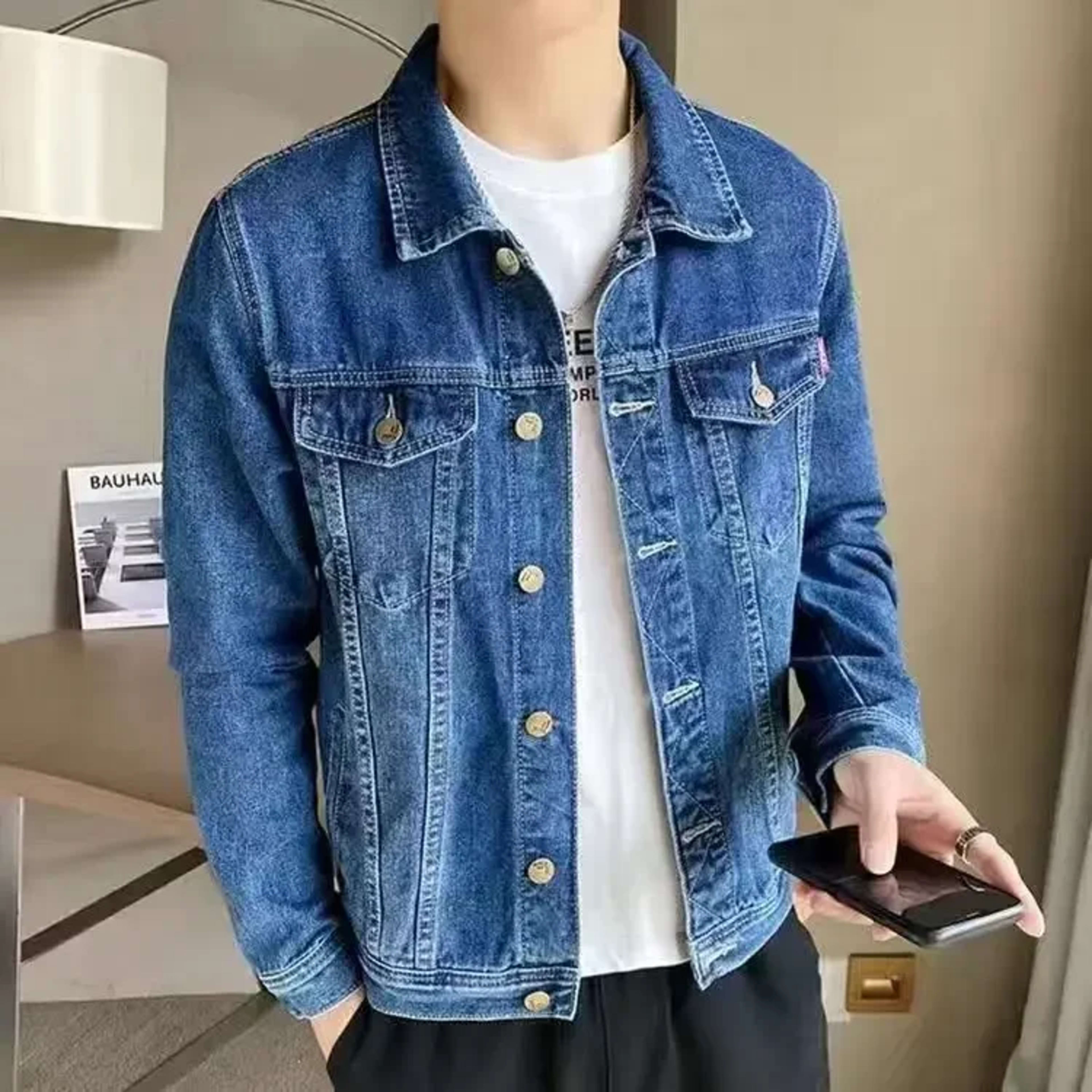 Jeans Coat for Men Black Autumn Denim Jackets Man High Quality Winter 2025 Low Cost Joker Fashion Large Size Menswear Ne 8