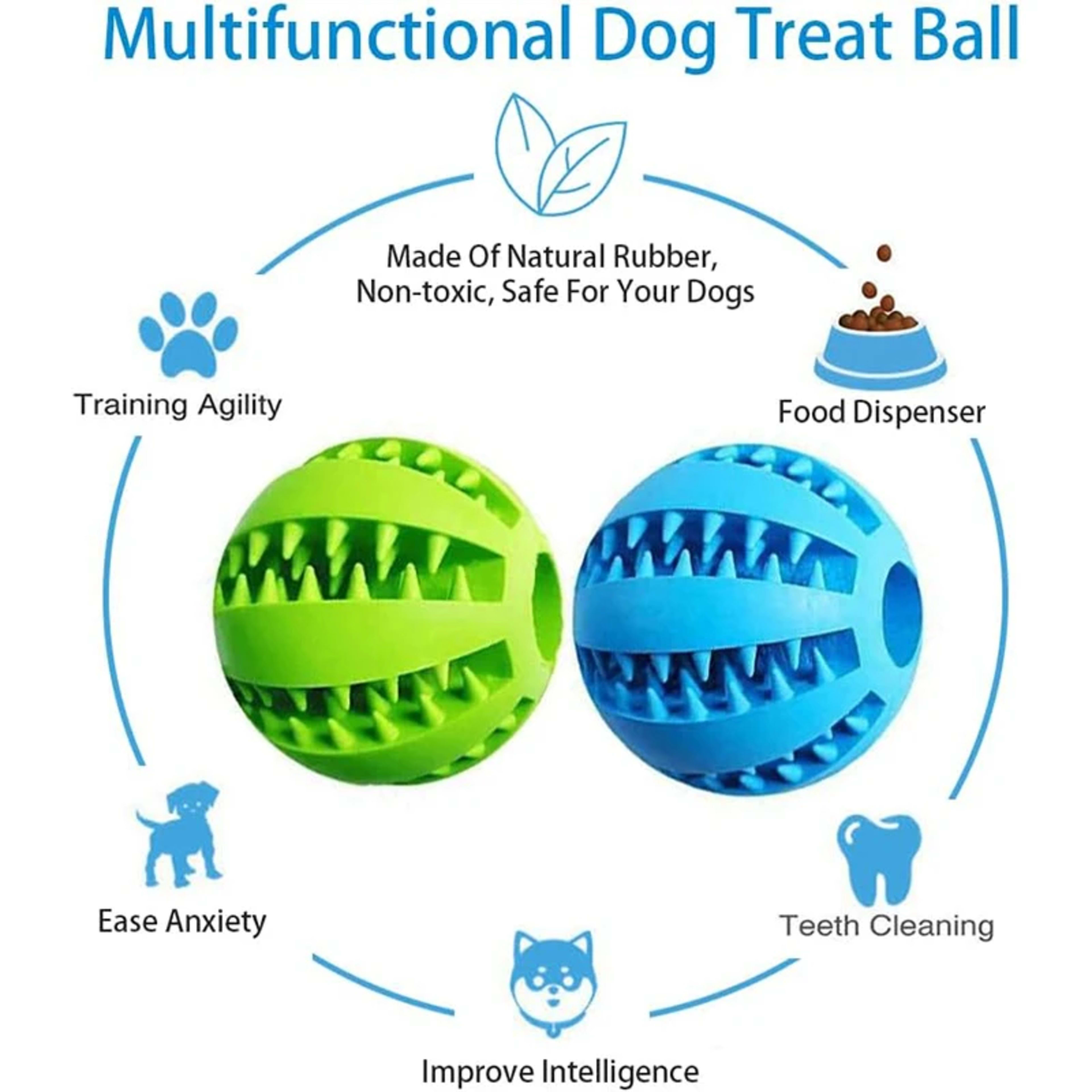 Dog Toy Ball Interactive Rubber Balls Puppy Chewing Toys Pet Tooth Cleaning Ball Cats Pets Food Treat Feeder Silicone Ba 4
