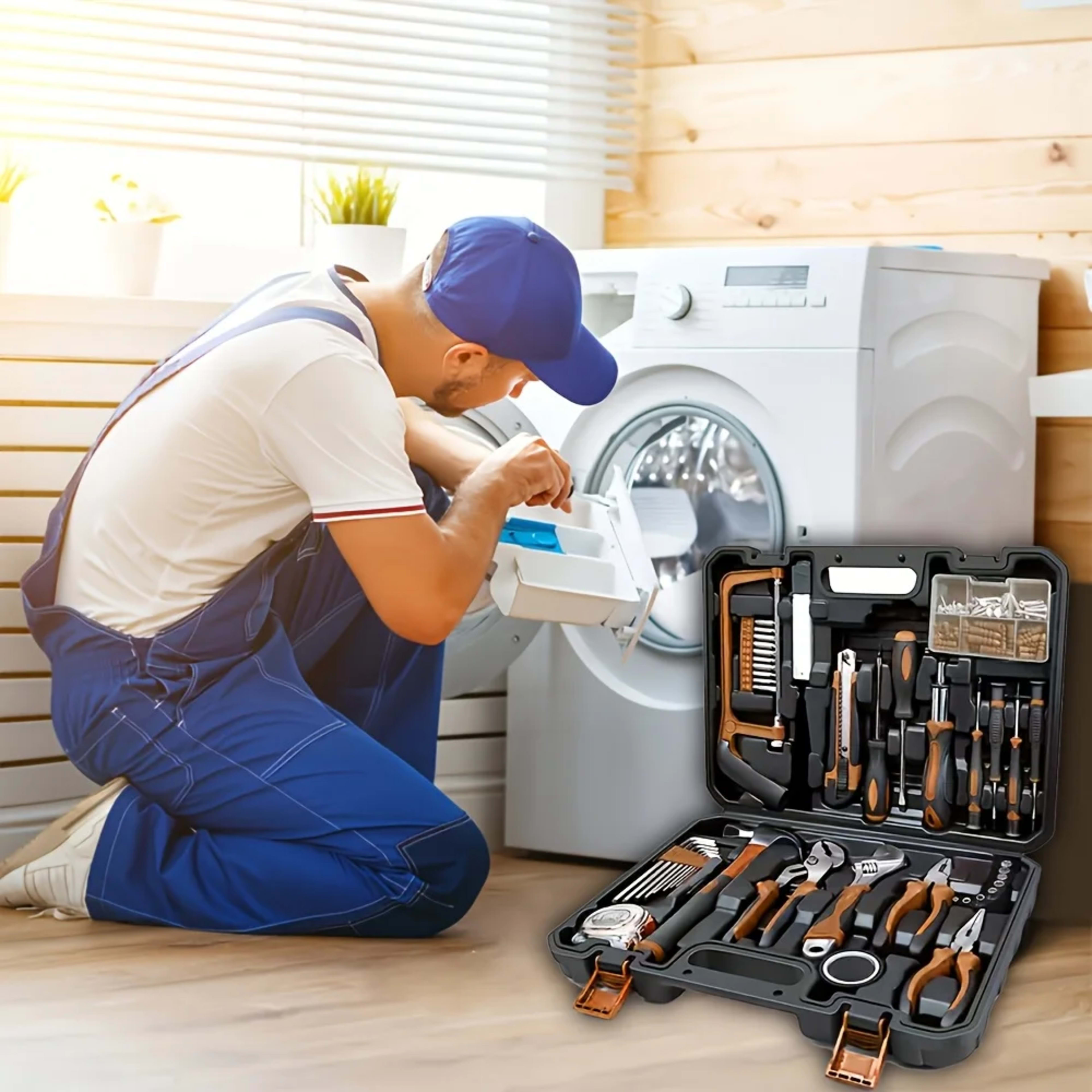 99-Piece Household Tool Set with Pliers, Screwdrivers, Hex Keys. For home, yard & car repair, daily maintenance. 6