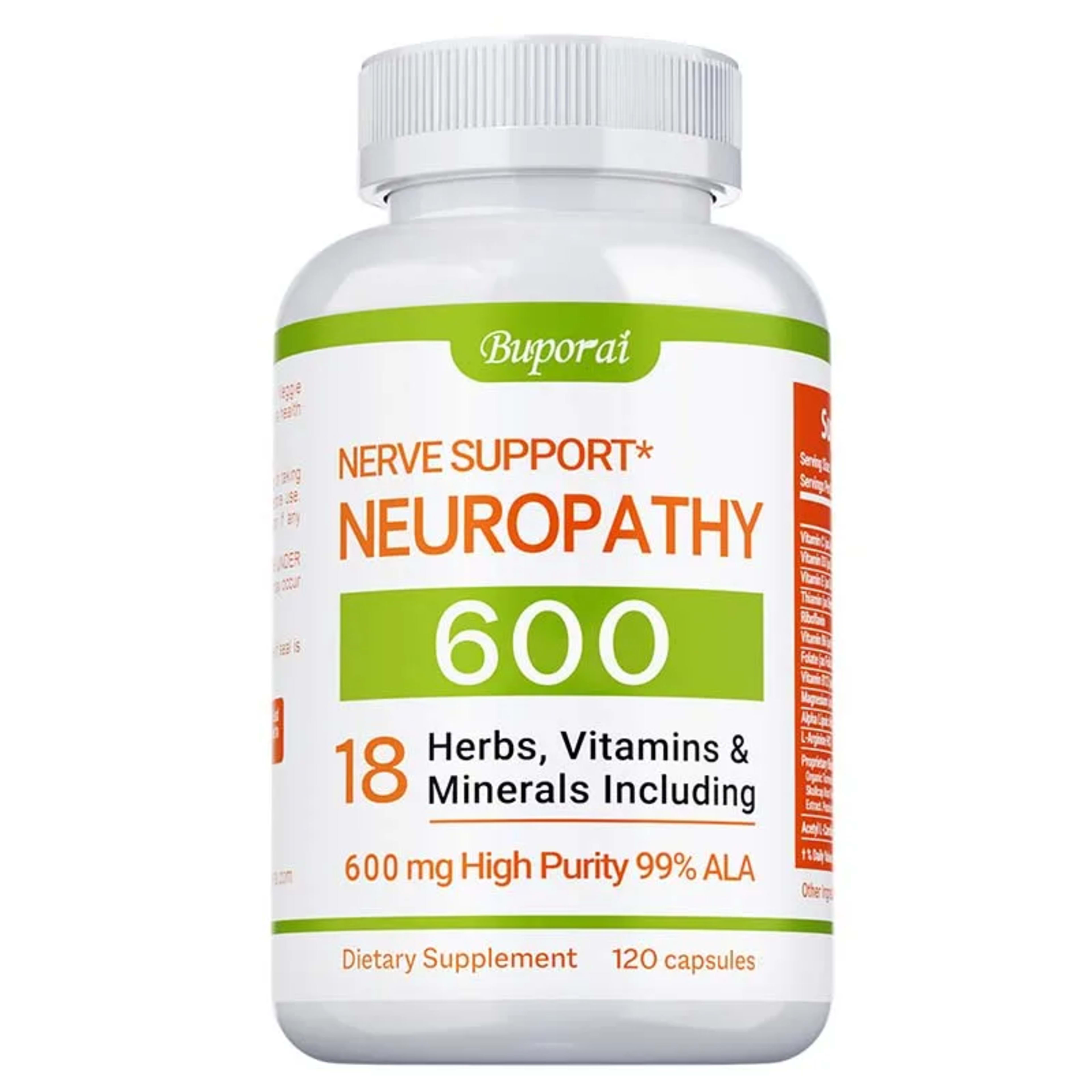 Neuropathy Support Supplement 600mg - Antioxidant, Promotes Nerve Health, Cellular Energy, Metabolism and Anti-aging, No 10