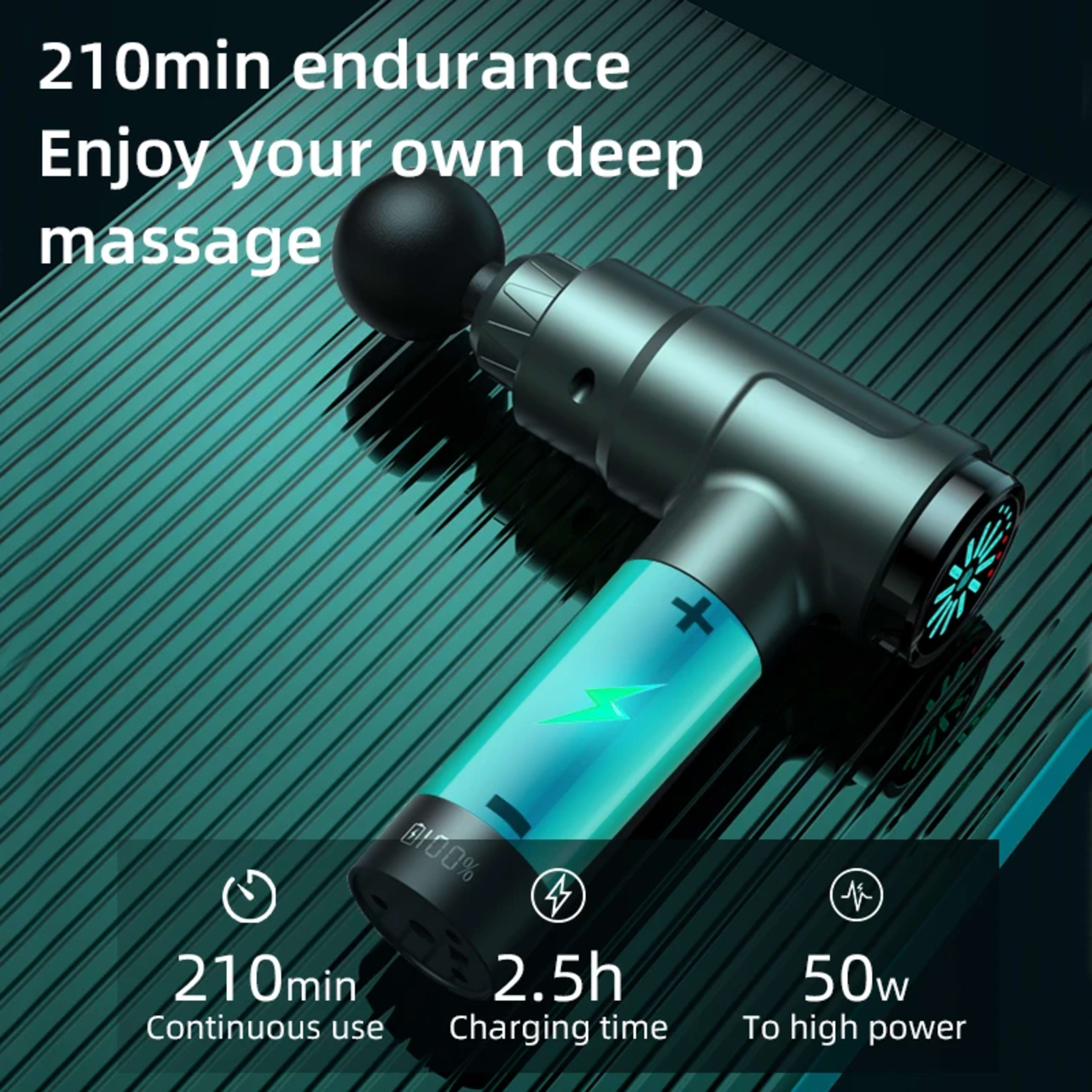 Muscle Massage Gun 50w High-power 1500mAh Electric High-Frequency Deep Massage Fascia Gun For Shoulder Back Leg Body Rel 5
