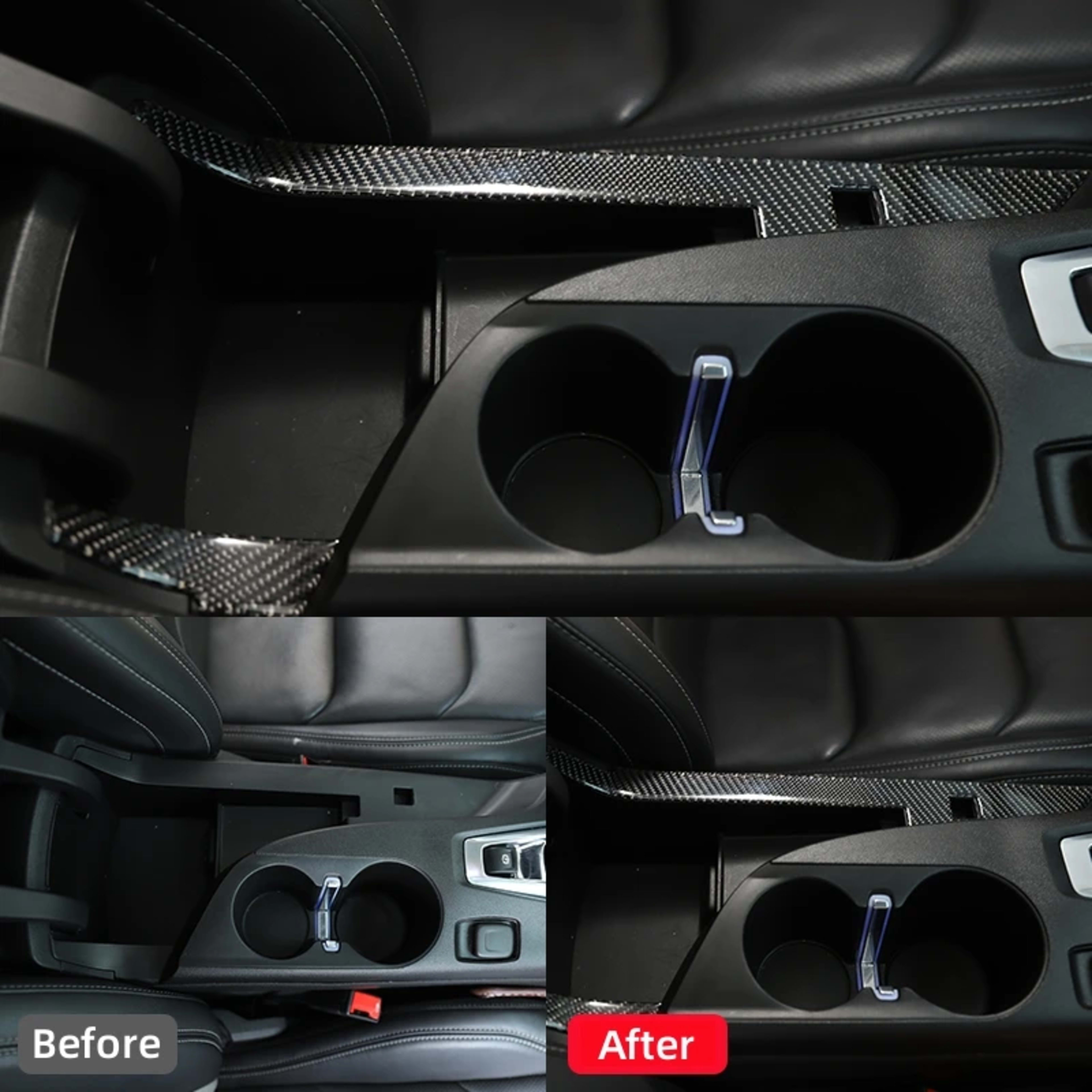 For Chevrolet Camaro 2017-2022 Accessories Interior Real Carbon Fiber  Car Center Console Side Decorative Strip Cover St 4