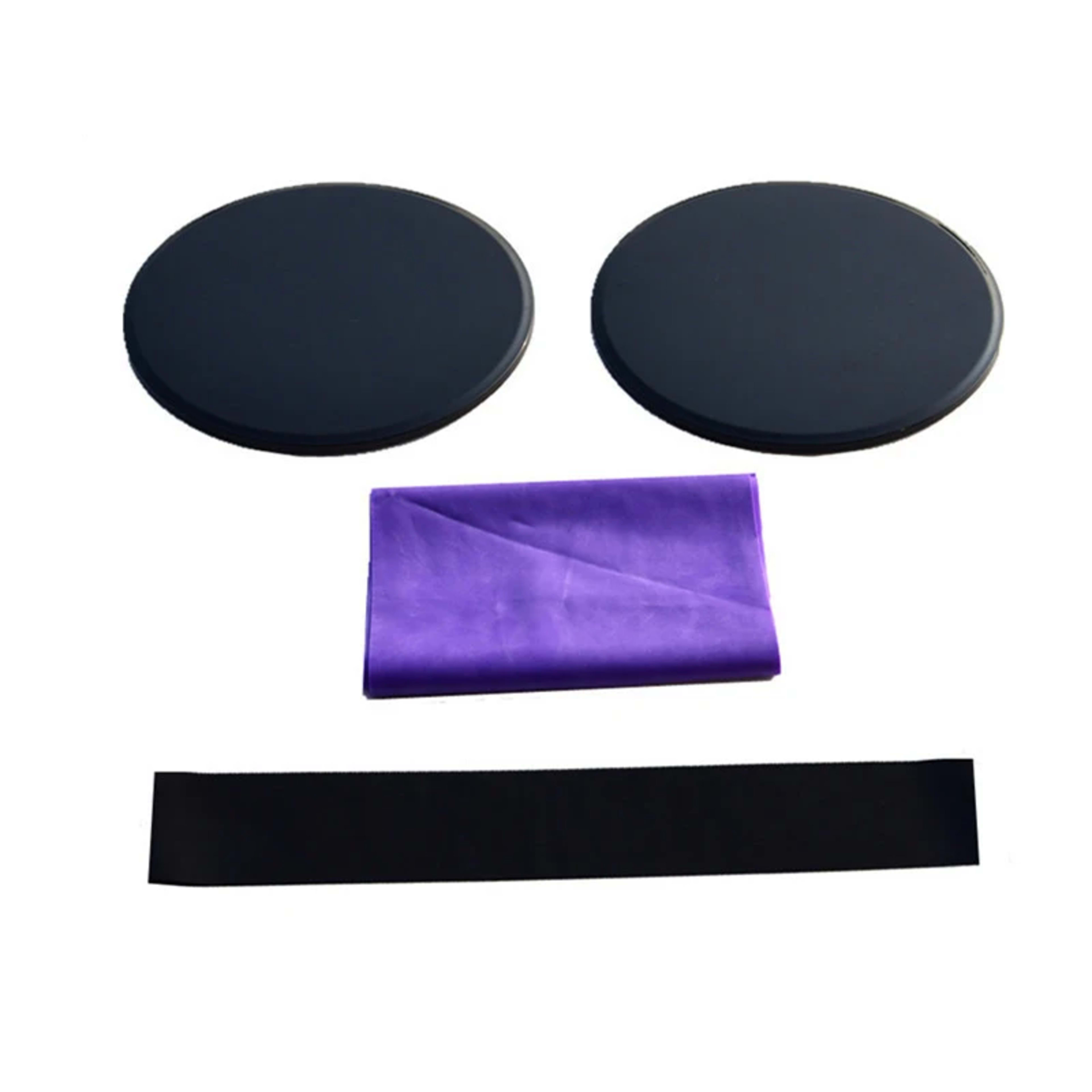 Yoga Fitness Three-piece Set Sliding Plate Elastic Band Resistance Circle Pilates Vest Line Buttocks Training Home Equip