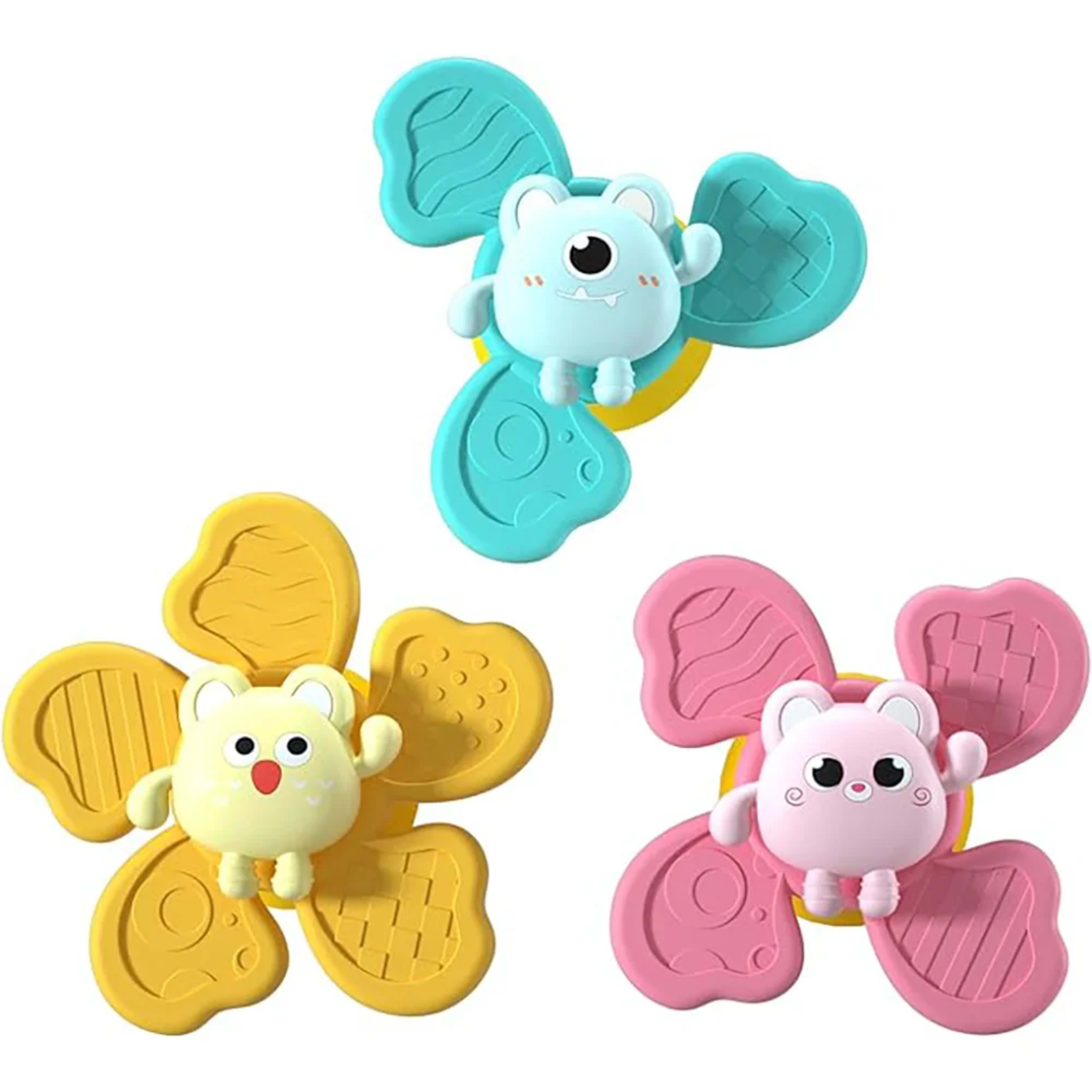 Baby Bath Toys Funny Bathing Sucker Spinner Suction Cup Cartoon Rattles Fidget Educational ToysChristmas Birthday Gifts  5
