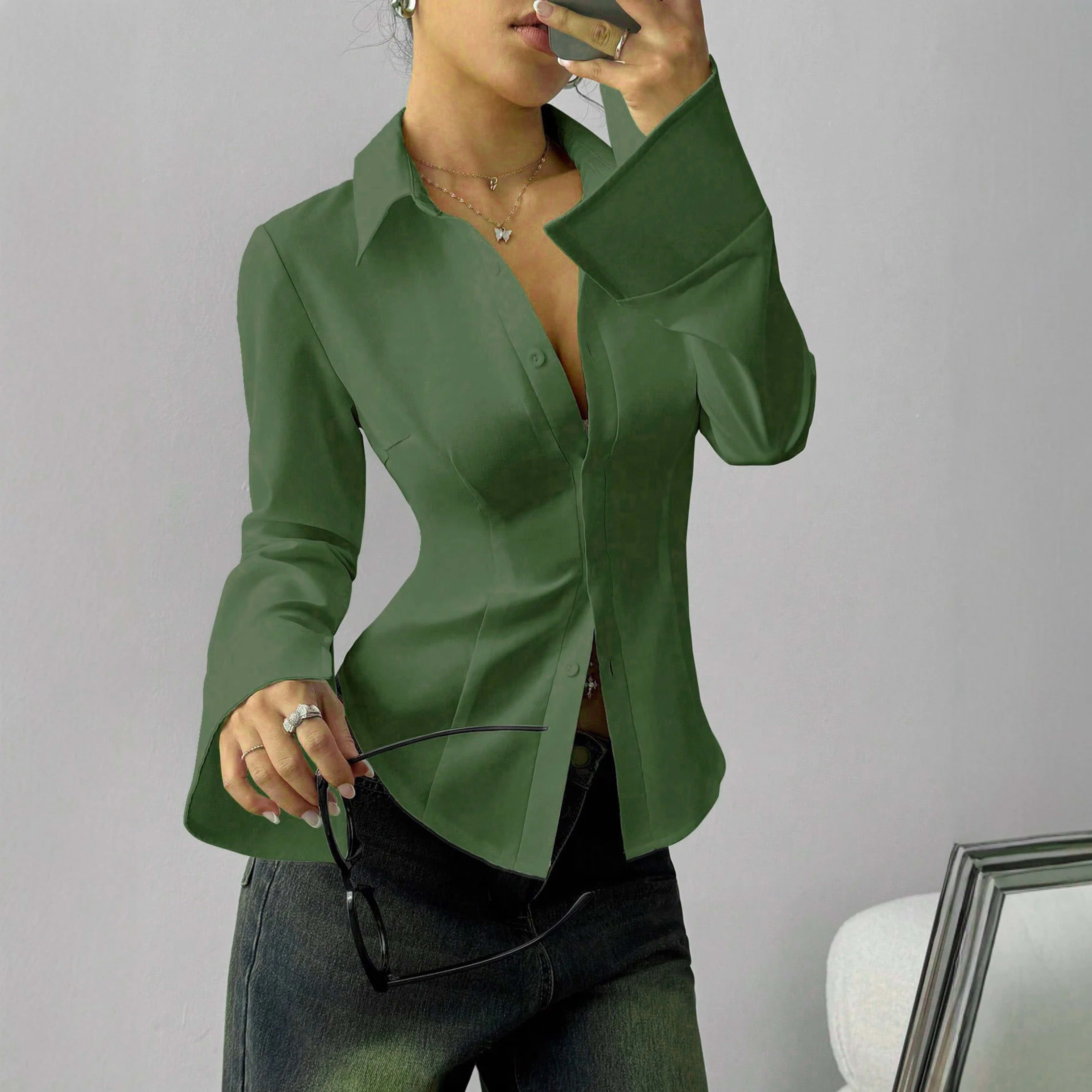 Women Blouses 2026 Spring Autumn Long Sleeve Blouse Woman Blouse Shirt Office Elegant Work Shirt Top Blusas Mujer De Mod 9