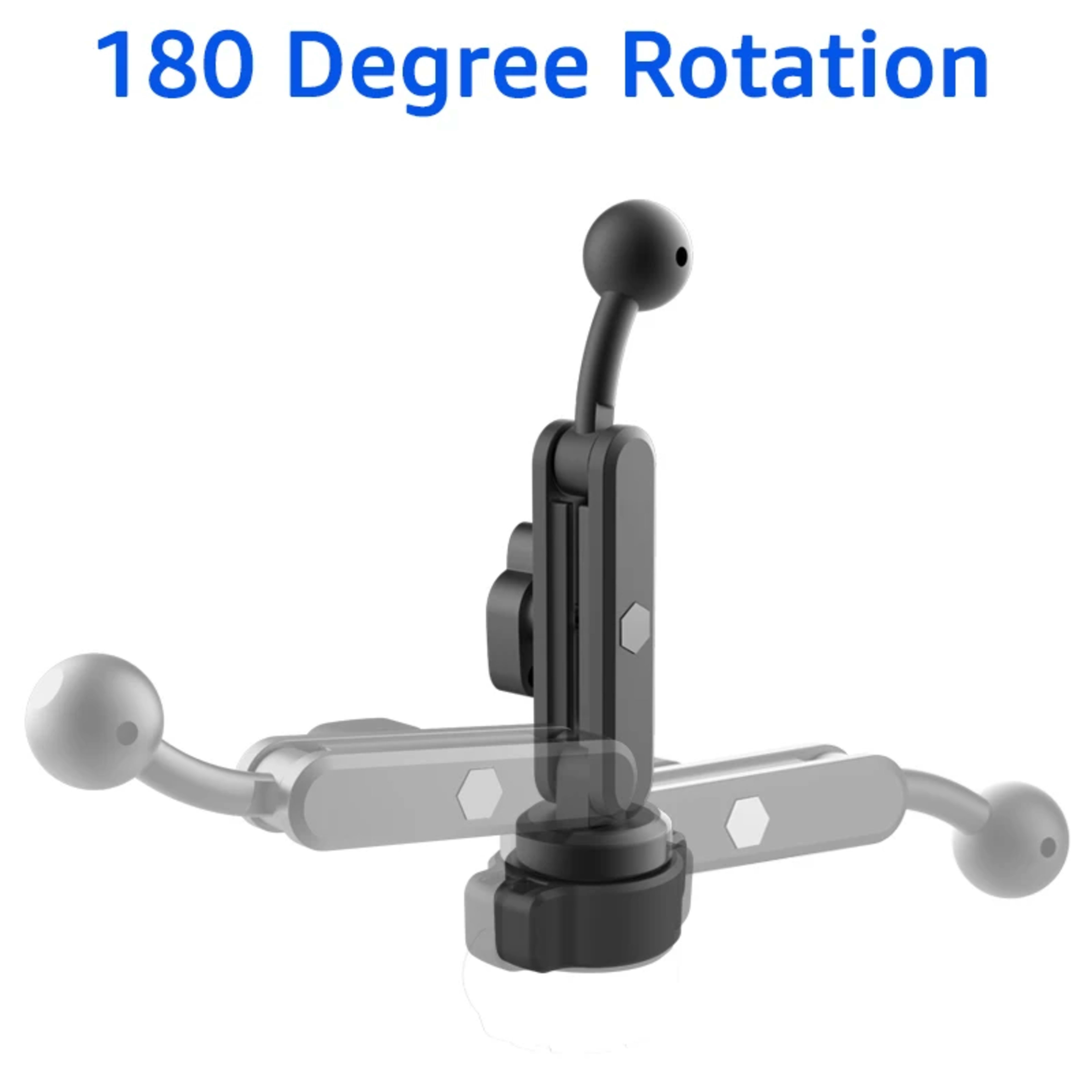 17mm Ball Head Connecting Extension Rod Car Phone Holder Joint Extension Phone GPS Stand 360° Rotatable Phone Mount Acce 2