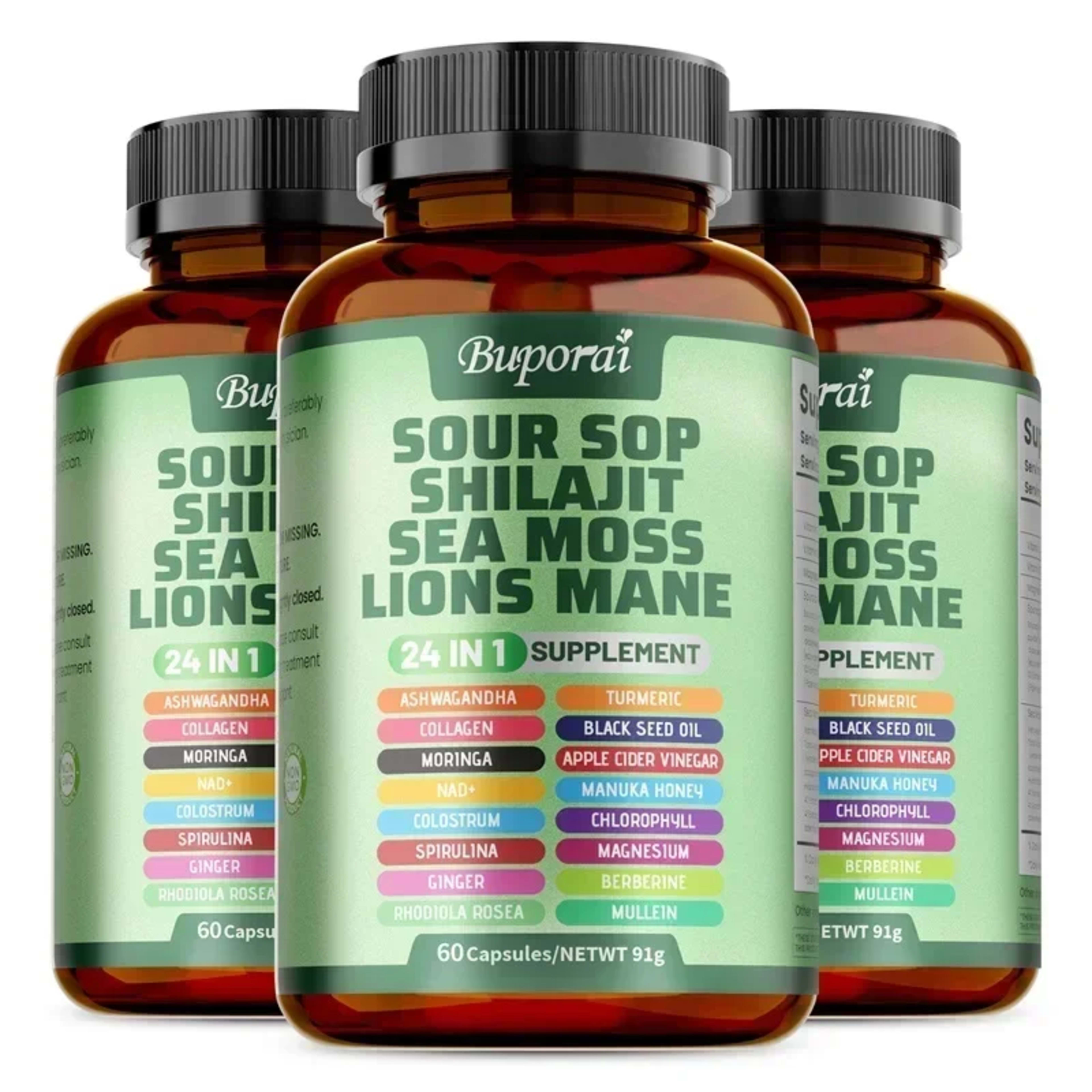 24-In-1 Soursop Supplement - Promote Digestion and Cell Health, Supports Skin, Joint and Bone Health, Strengthens Immuni 11