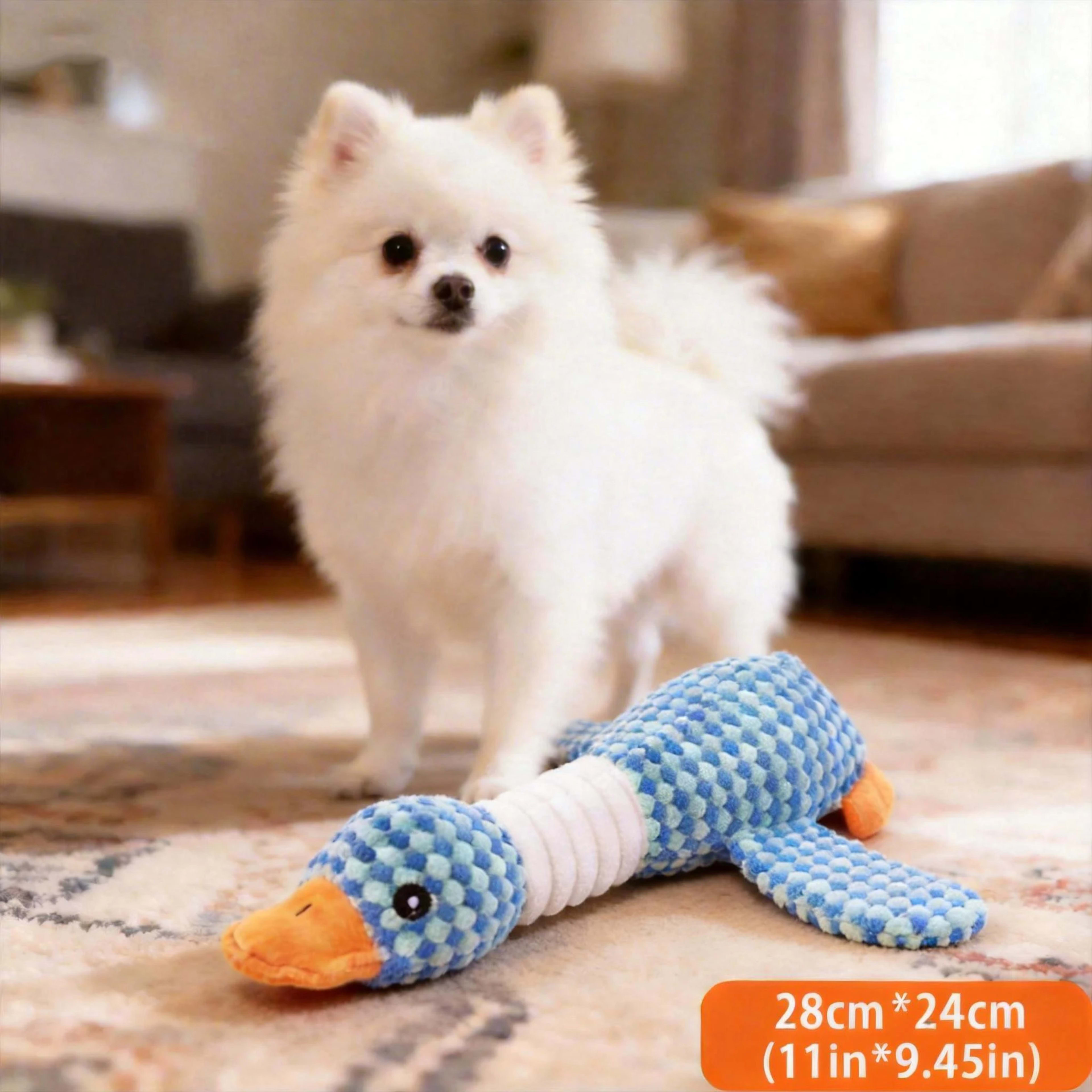 New Dog Toy Plush Blue Goose Pet Teddy Puppy Large Dogs Toys Duck Tough Bite Chew Plush Sound Toy Relieve Boredom Pet Su 9