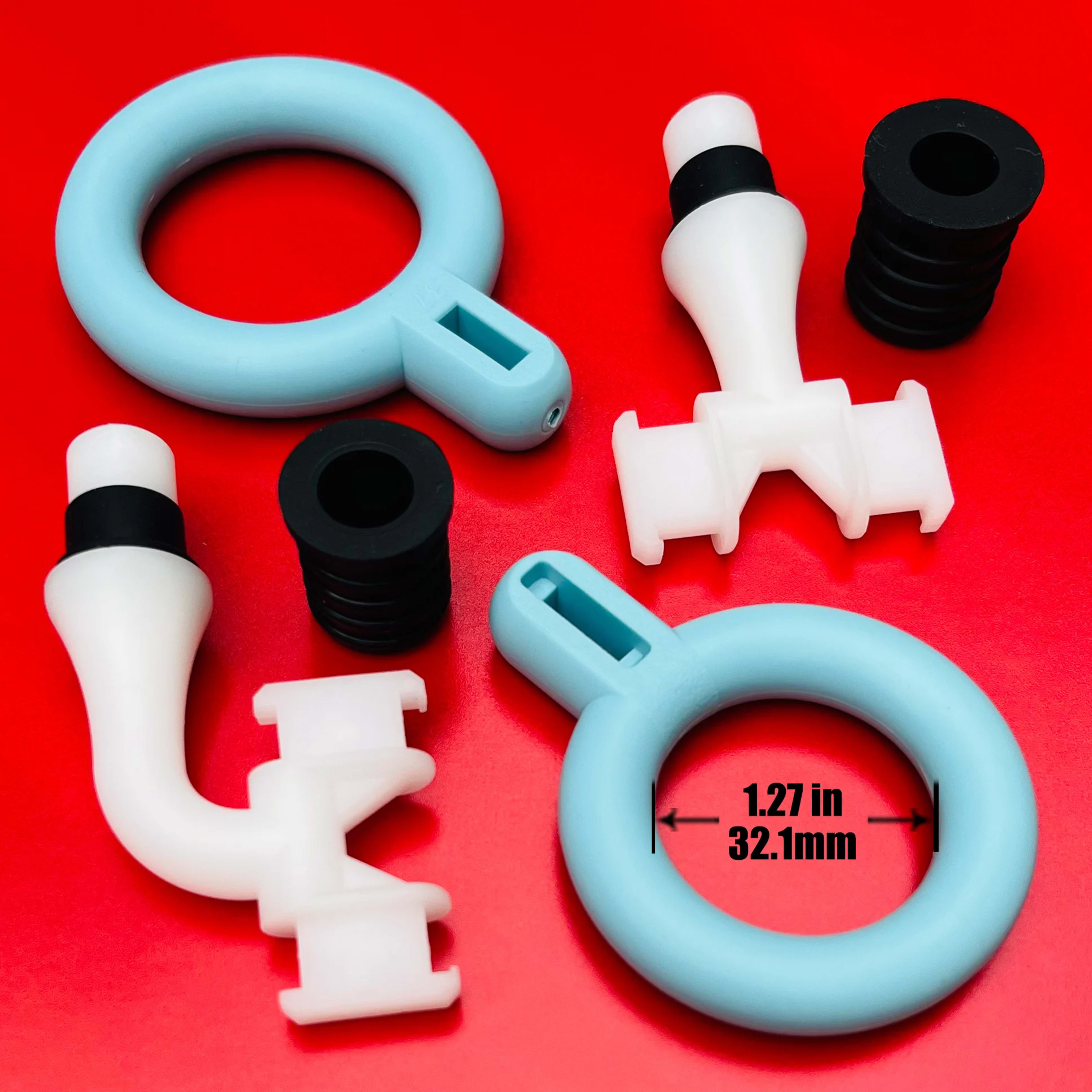 Massage Gun Head Attachments for 12-19mm Shaft, Replaceable Silicone Fascia Gun Head,   Fitness Accessories for Muscle R 11