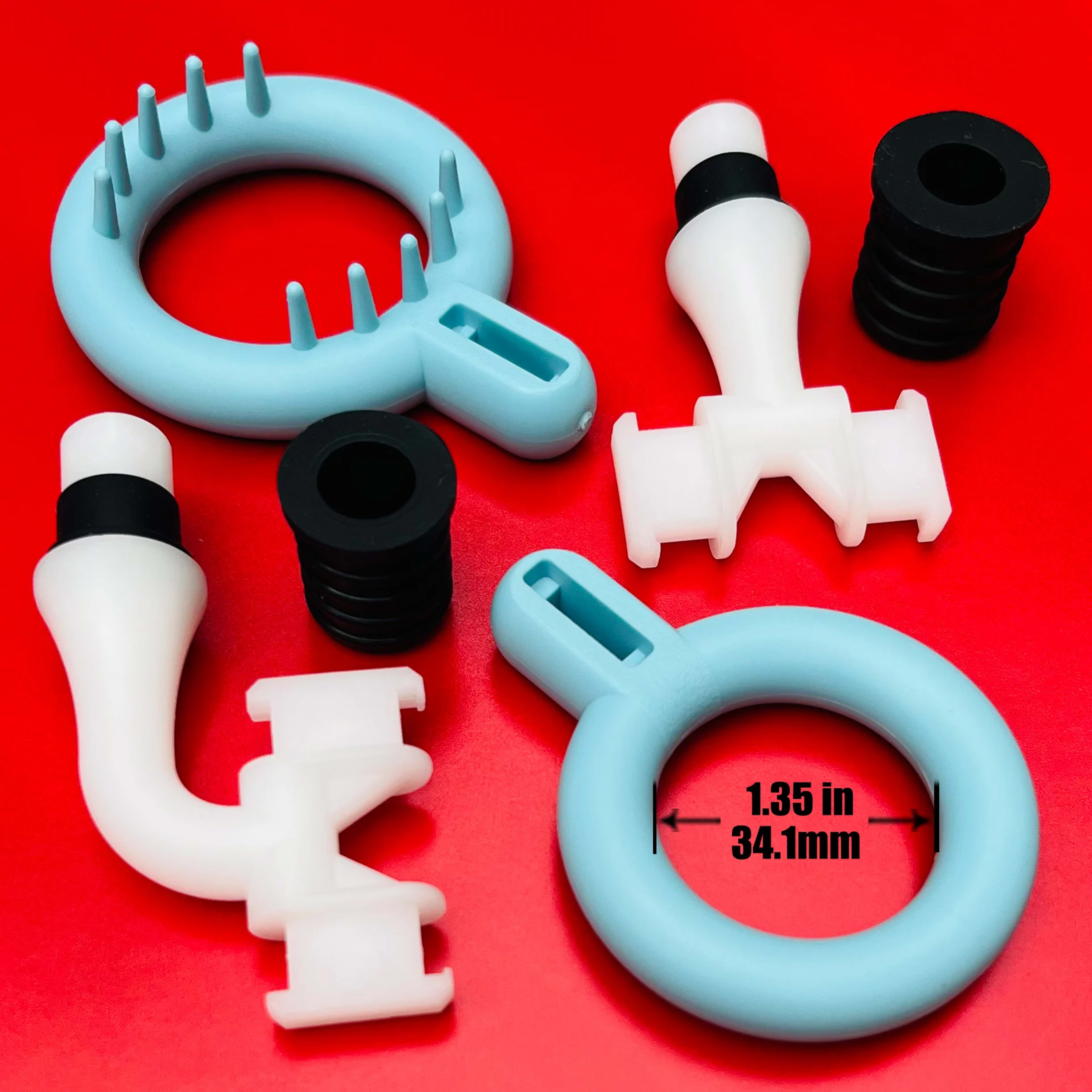 Massage Gun Head Attachments for 12-19mm Shaft, Replaceable Silicone Fascia Gun Head,   Fitness Accessories for Muscle R 10