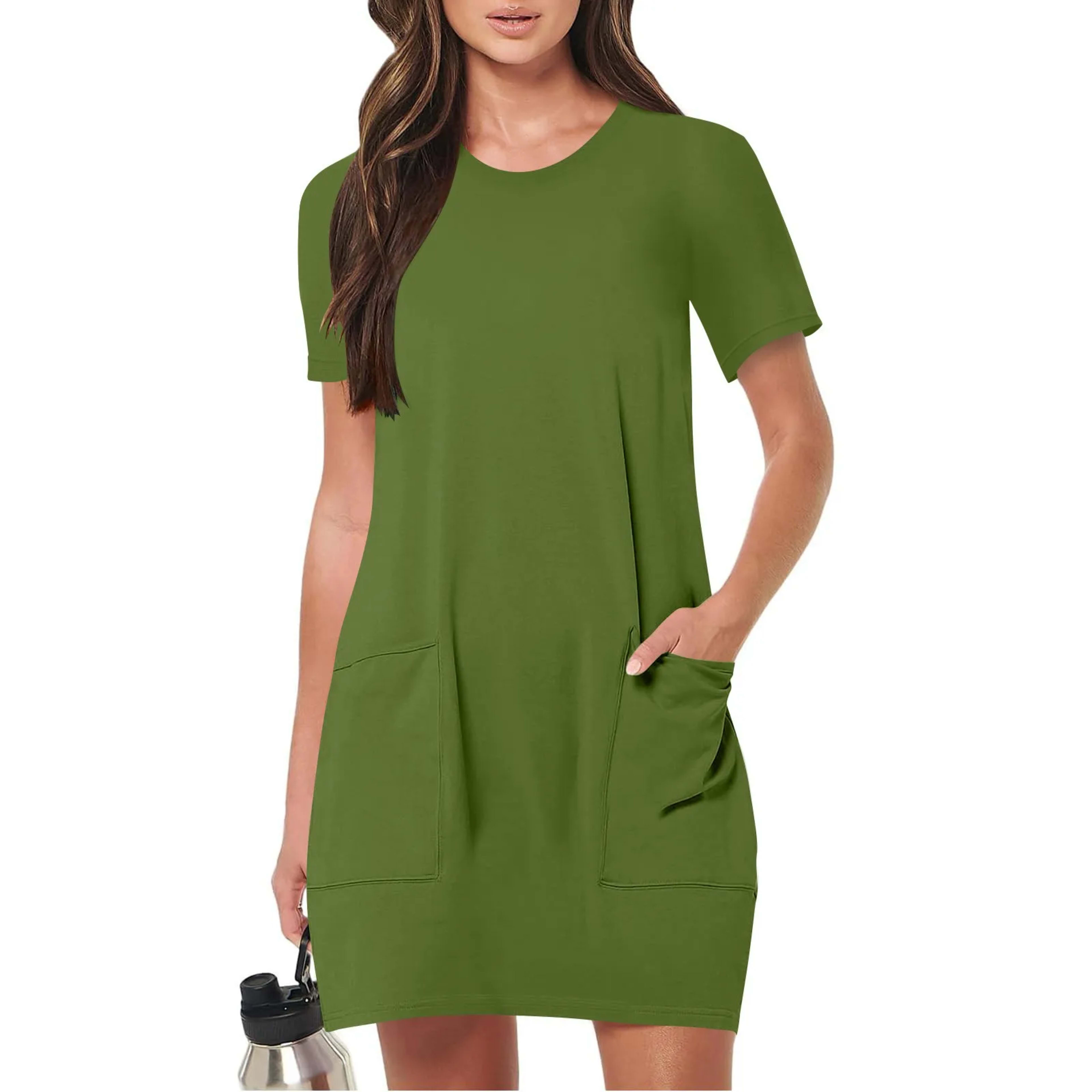 Women's Elegant Dresses Fashionable Solid Color Dress Casual Holiday Sports Short Dresses Long One-Piece Dress Gown vest
