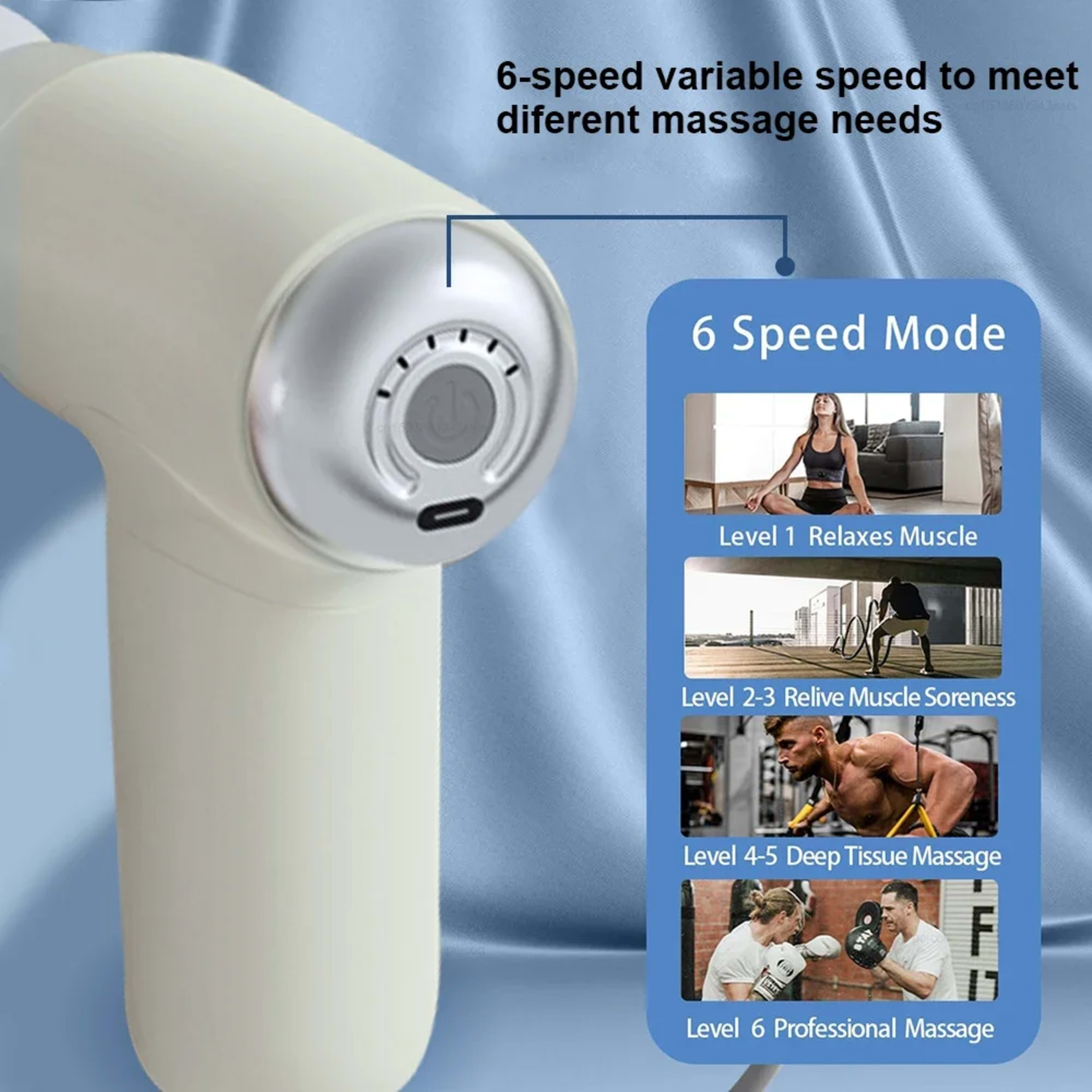 Massage Gun Portable Mini Handheld Fascia Gun Deep Tissue Muscle Relaxation Adjustable Speed Fascia Gun For Body Back Ne 3
