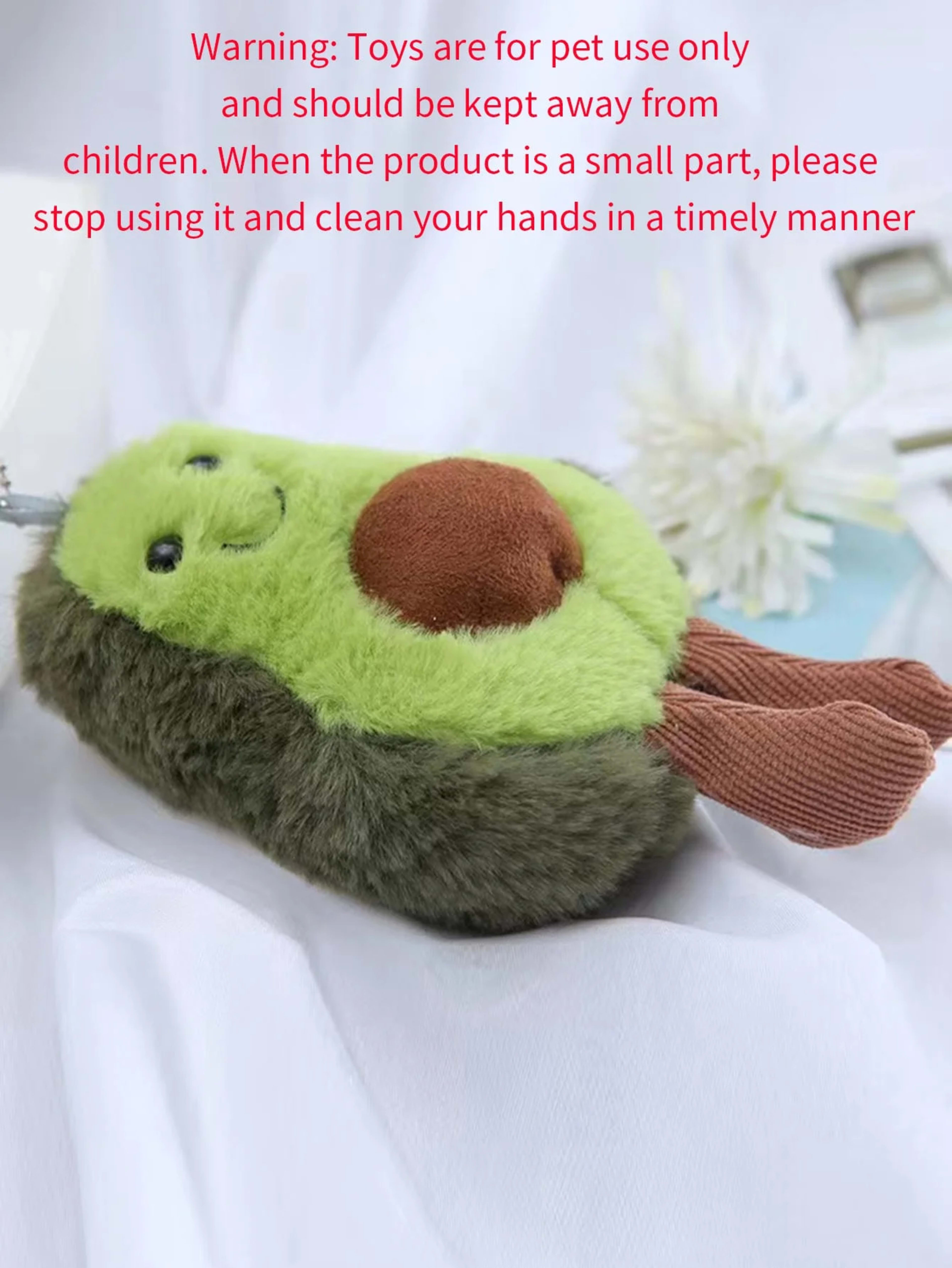 A cute avocado pet plush toy, suitable for daily companionship of small and medium-sized dogs 5