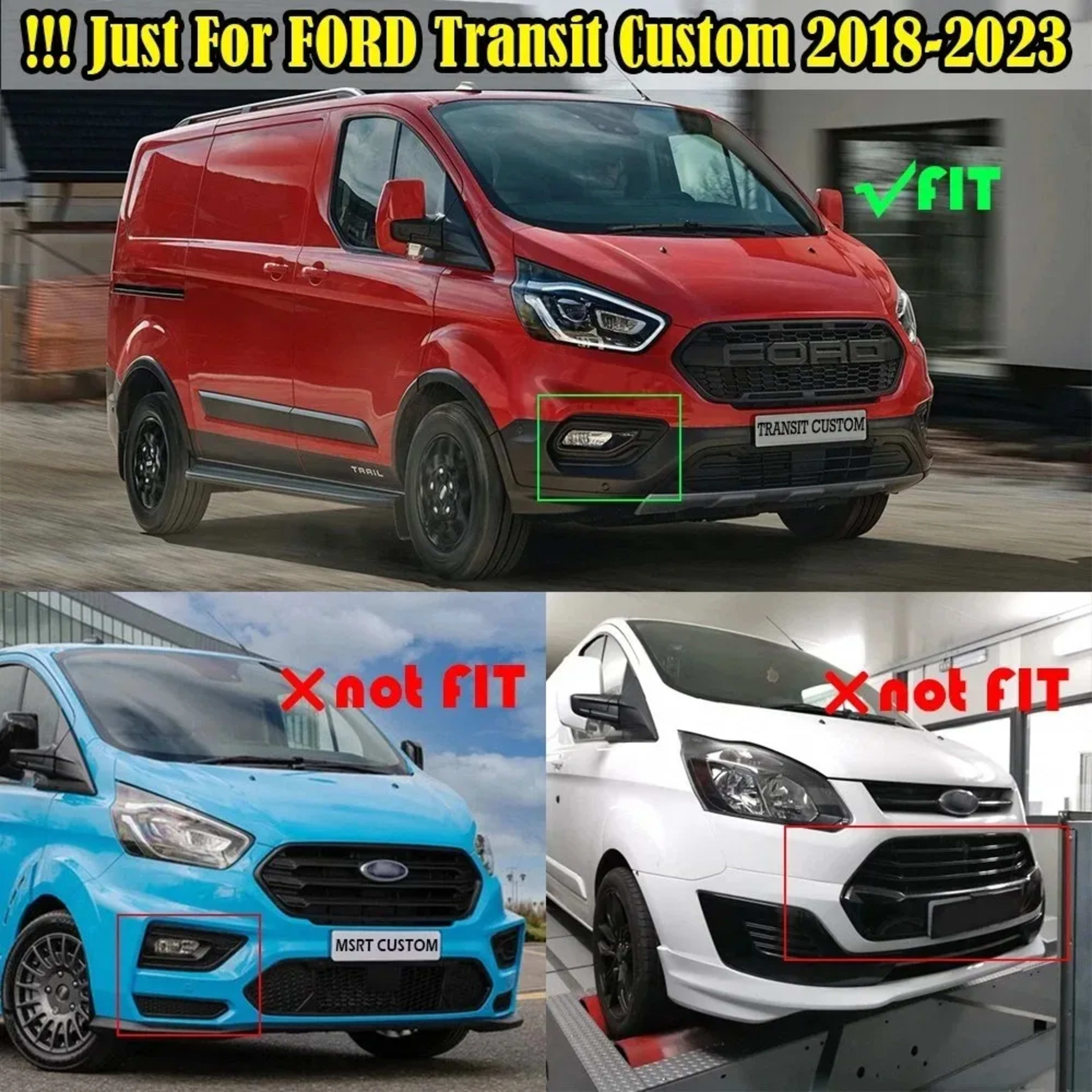 Car Accessories Fits For Ford Transit 2018 2019 2020 2021 2022 Front Grille Bumper Grille No Lamp Bumper Grille 2