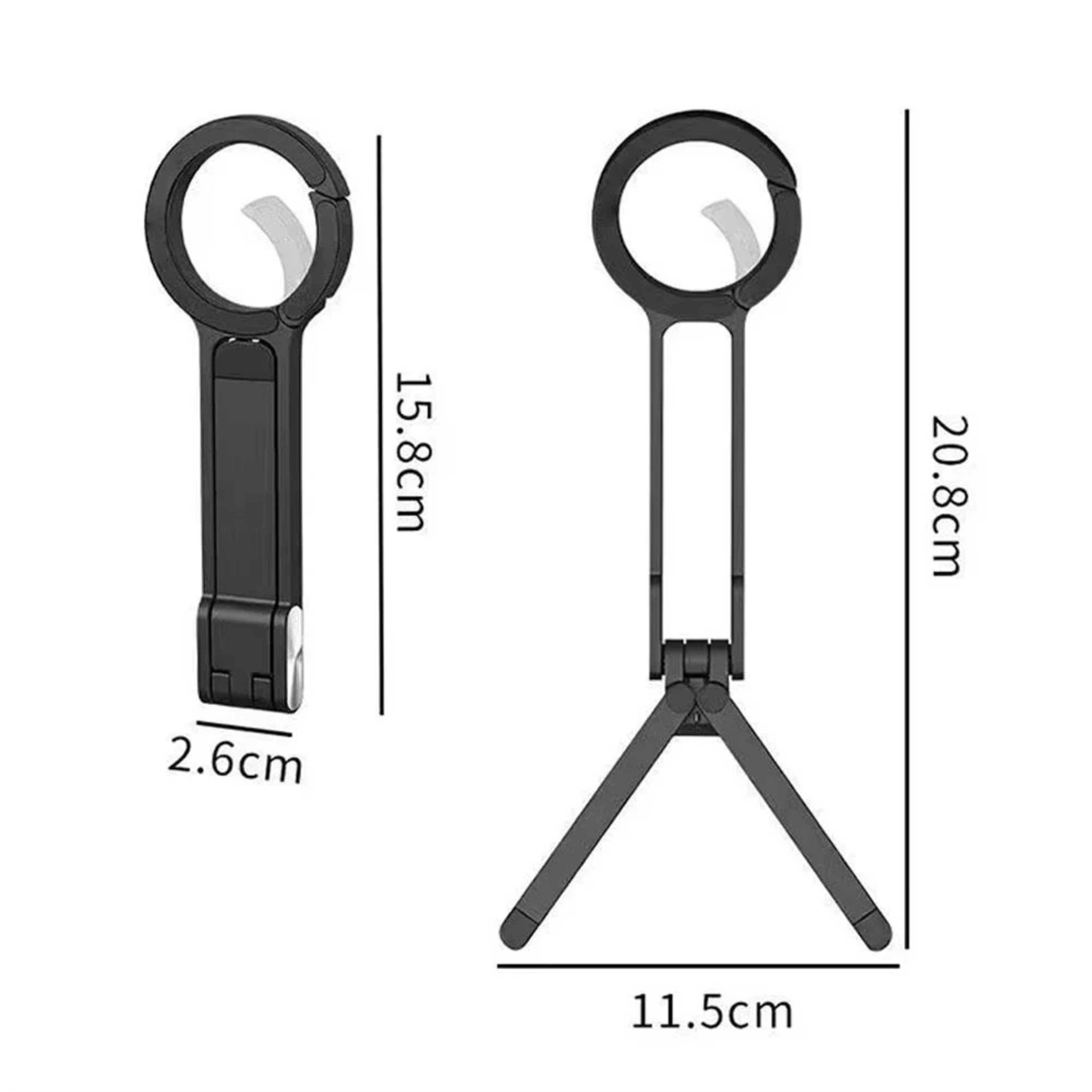 Foldable Phone Tripod Carabiner-Mounted For iPhone 17 16 15 Portable Dual-sided Magnetic Tripod Desk Mount Phone Handle  6