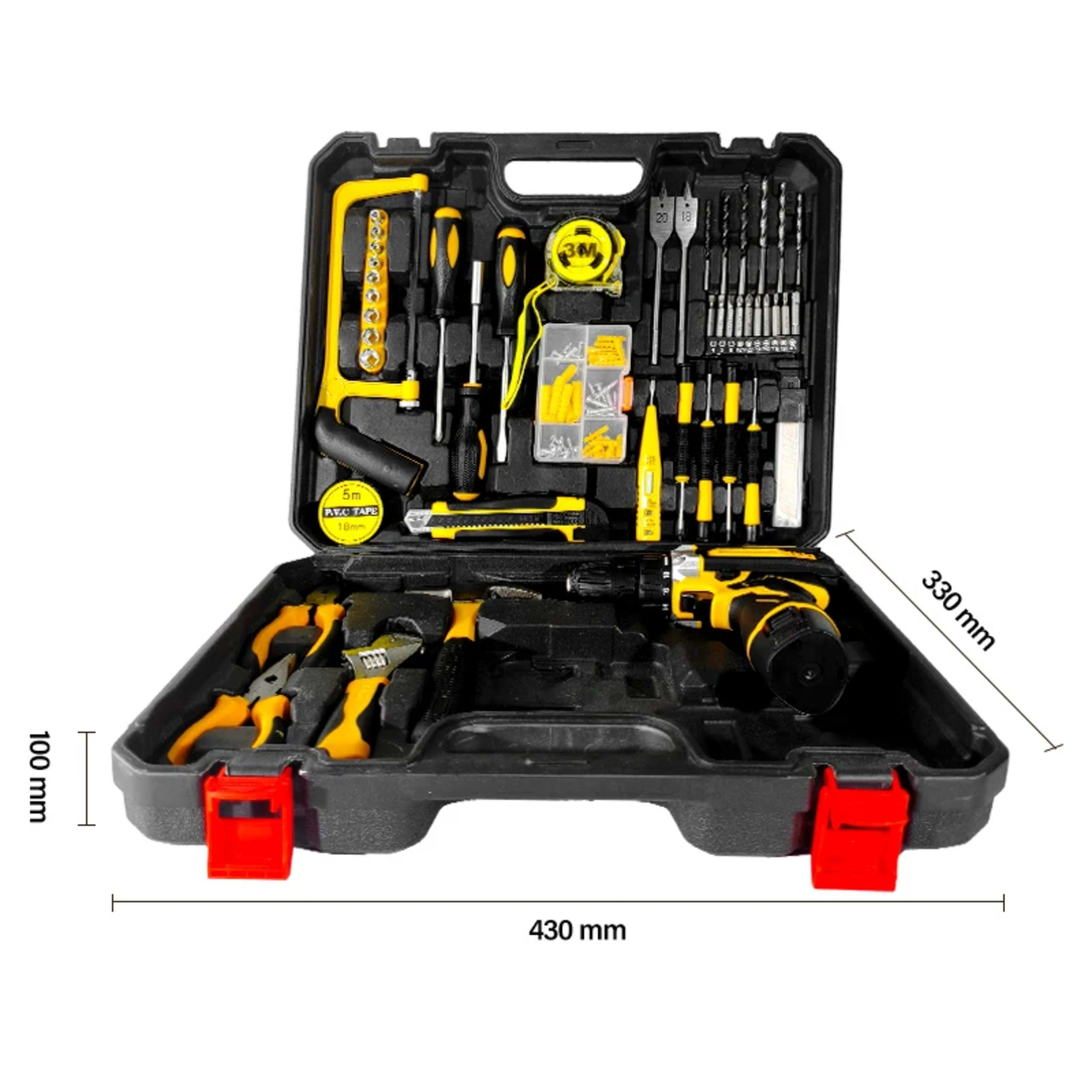 Home Improvement DIY Multi-functional Portable Multi-tool Drill Machine Set Hand Tools Box Set 3
