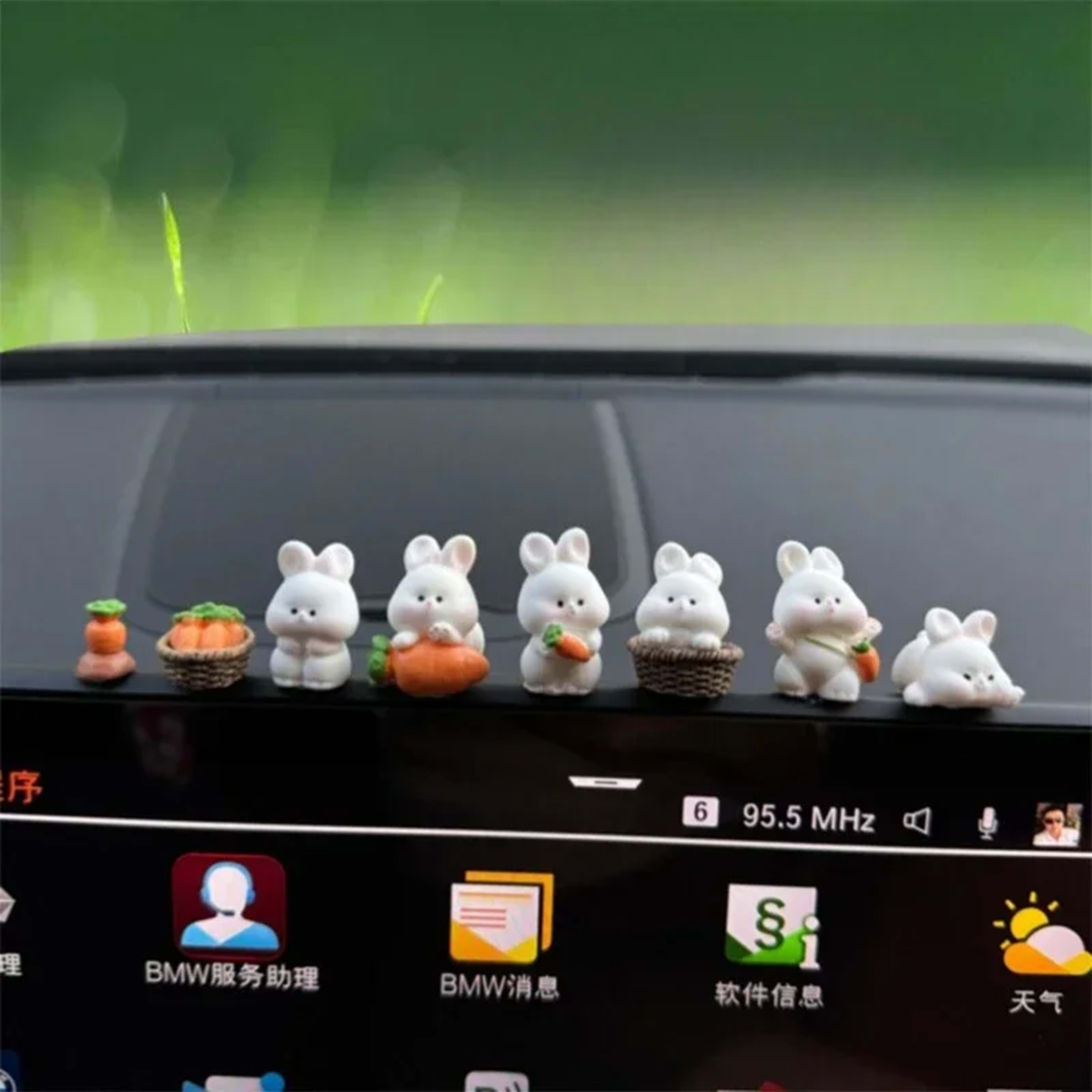Car Interior Accessories, Car Center Console Decorations, Cute Bunny Car Accessories, Electric Vehicle Accessories 1