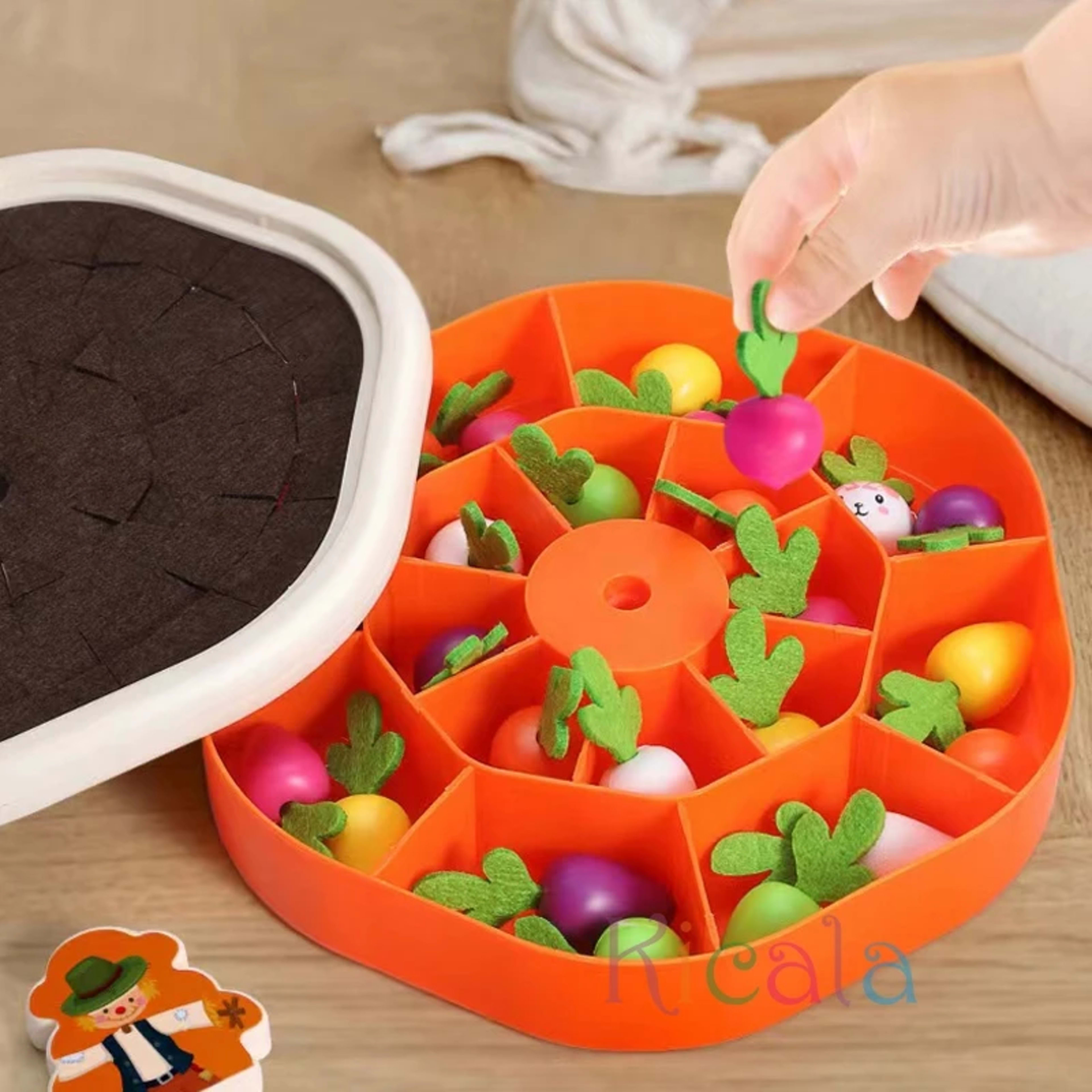 Baby Montessori Toys For Toddler Toys Educational Colorful Shape Toy Pull Carrot Set Counting Discouvery Toys For Kids L 5