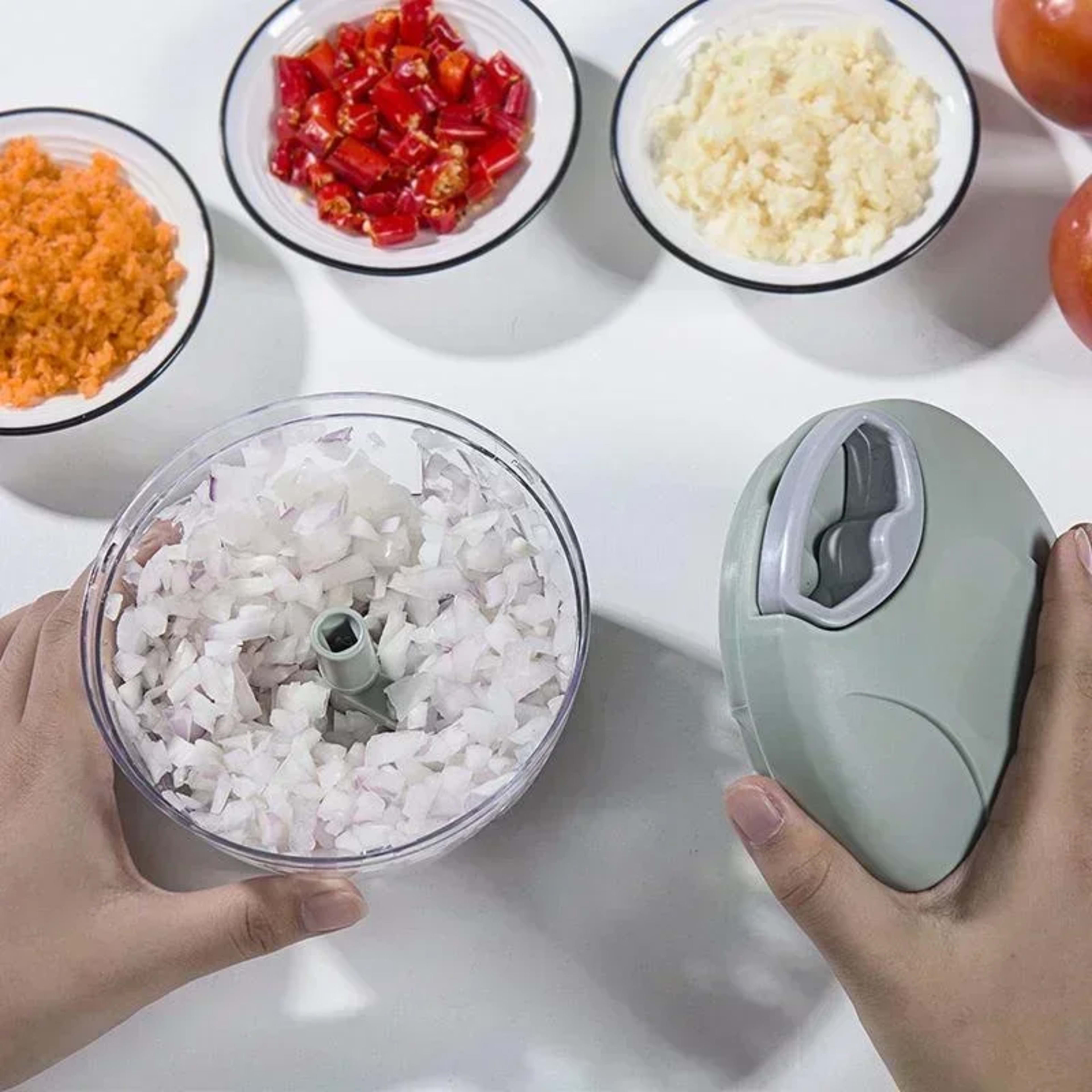 Kitchen Householde Manual Garlic Press Multi-function Grinding Chopper Food Vegetables Cutter Meat Kitchen Gadgets Mashe 2