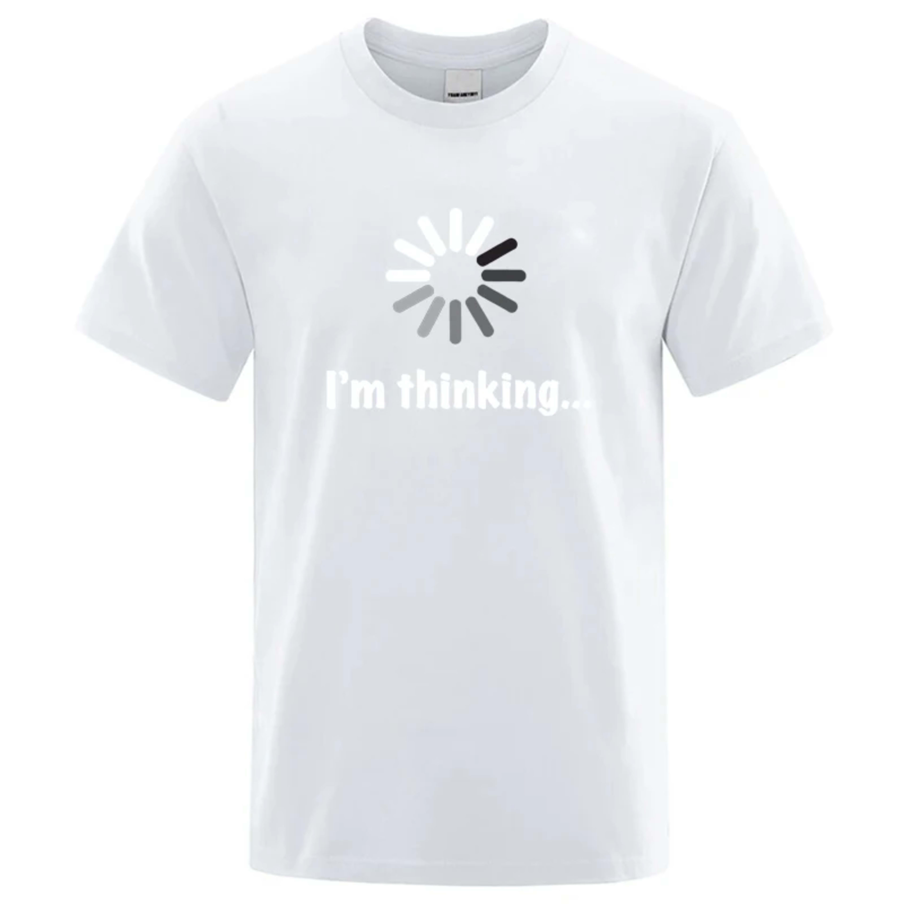 Men's T-shirt High Quality 100% Cotton Funny I‘m Thinking Printed Casual Loose Streetwear Cool Men T Shirt O-neck Male T 5