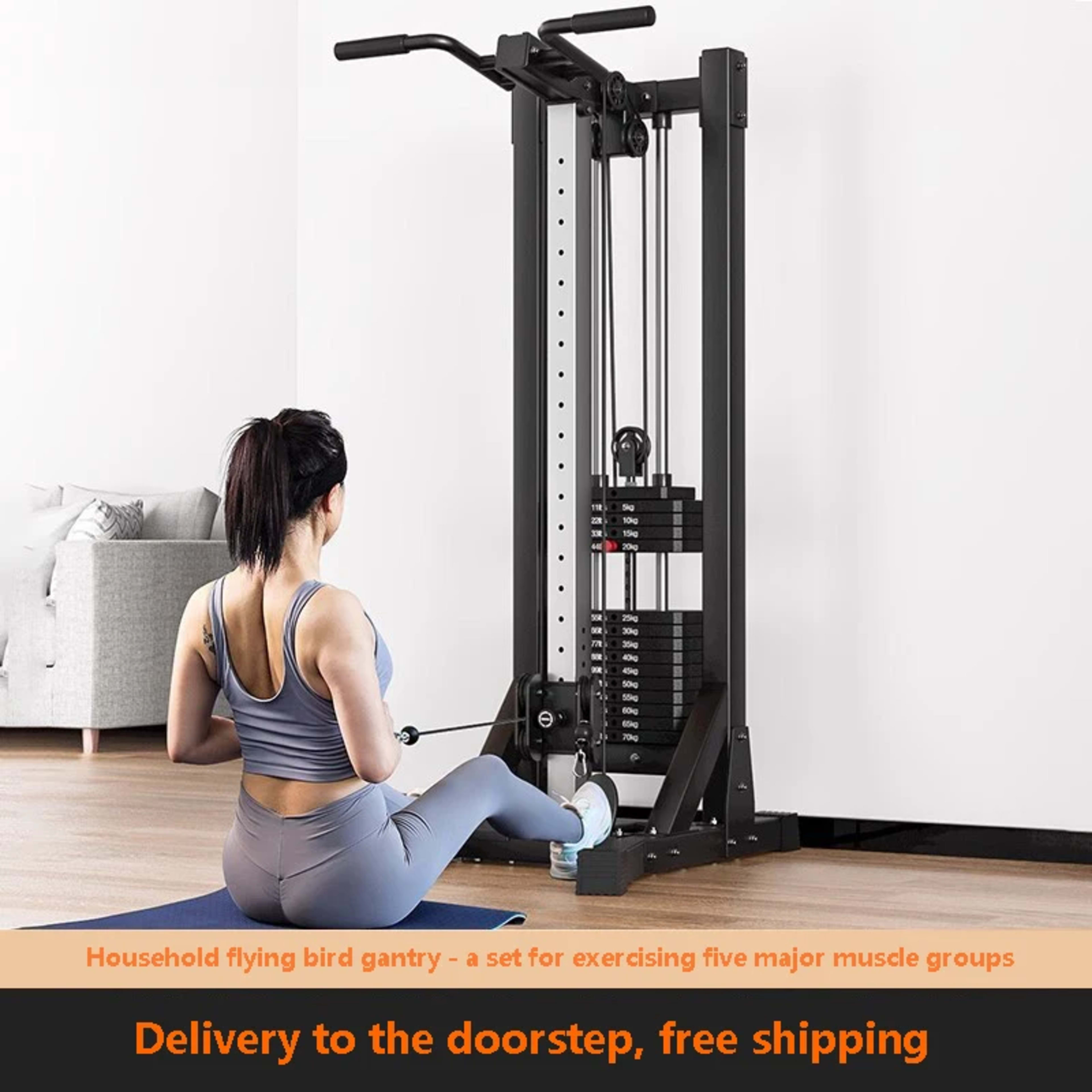 Household multi-functional gantry fitness equipment, unilateral bird's flight, high and low pull comprehensive training  1