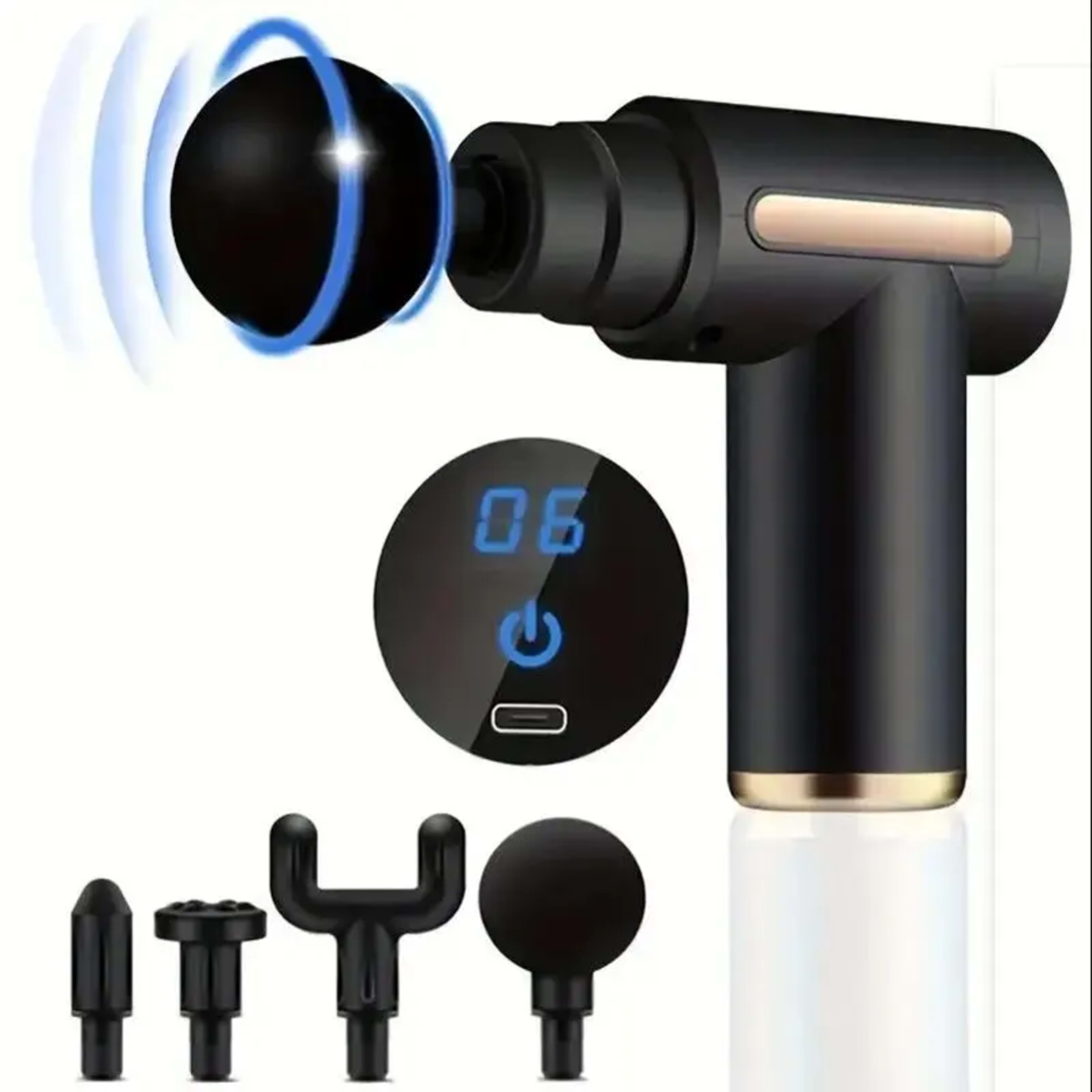 30 Level Massage Gun Fascia Deep Muscle Relax Body Neck Massager Electric Fitness Equipment Noise Reduction Male Female 8