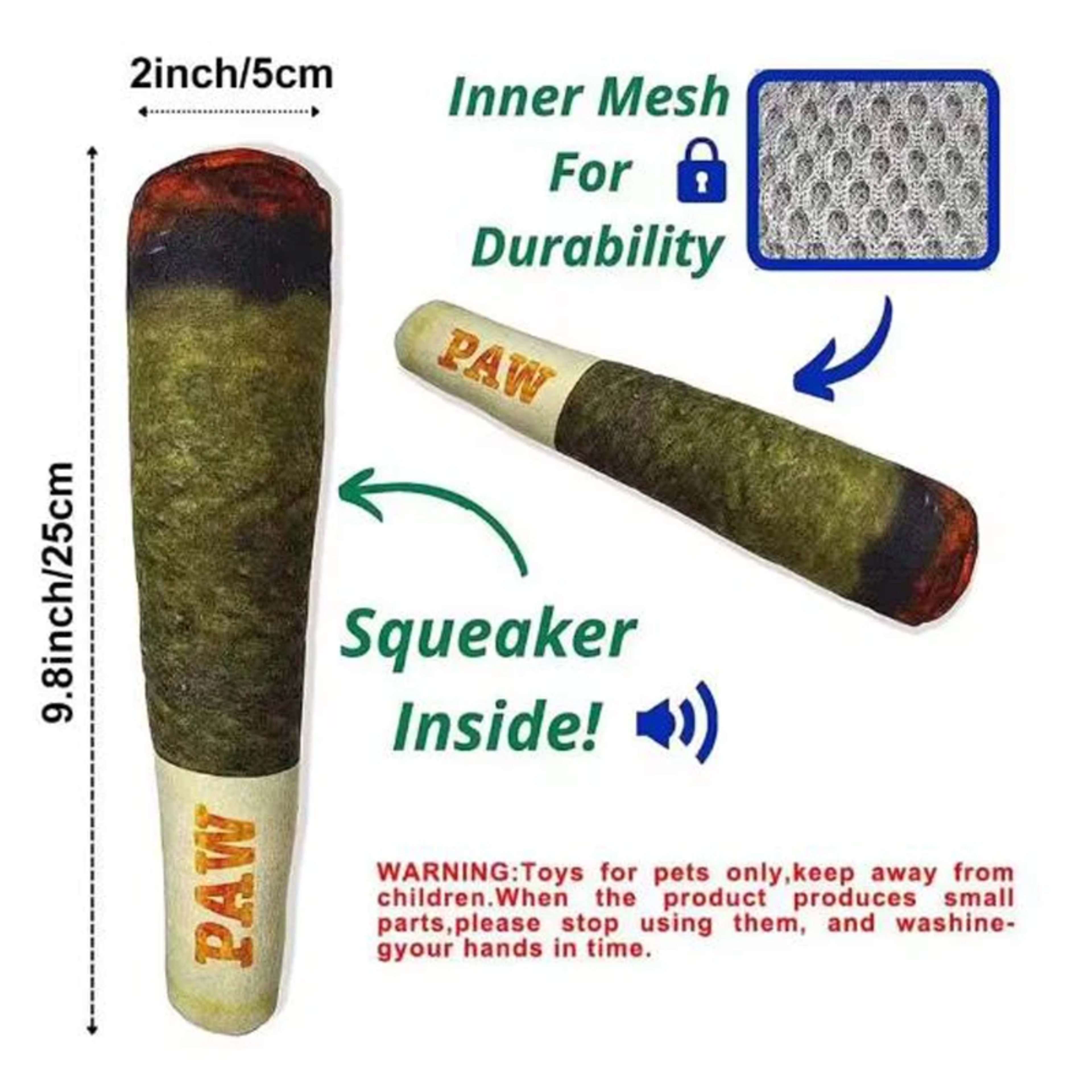 Dog Toy Funny Interactive Dog Toys Cigar Design Sound Making Toy Plush Squeaky Pet Grinding Teeth Creative Chew for Smal 2
