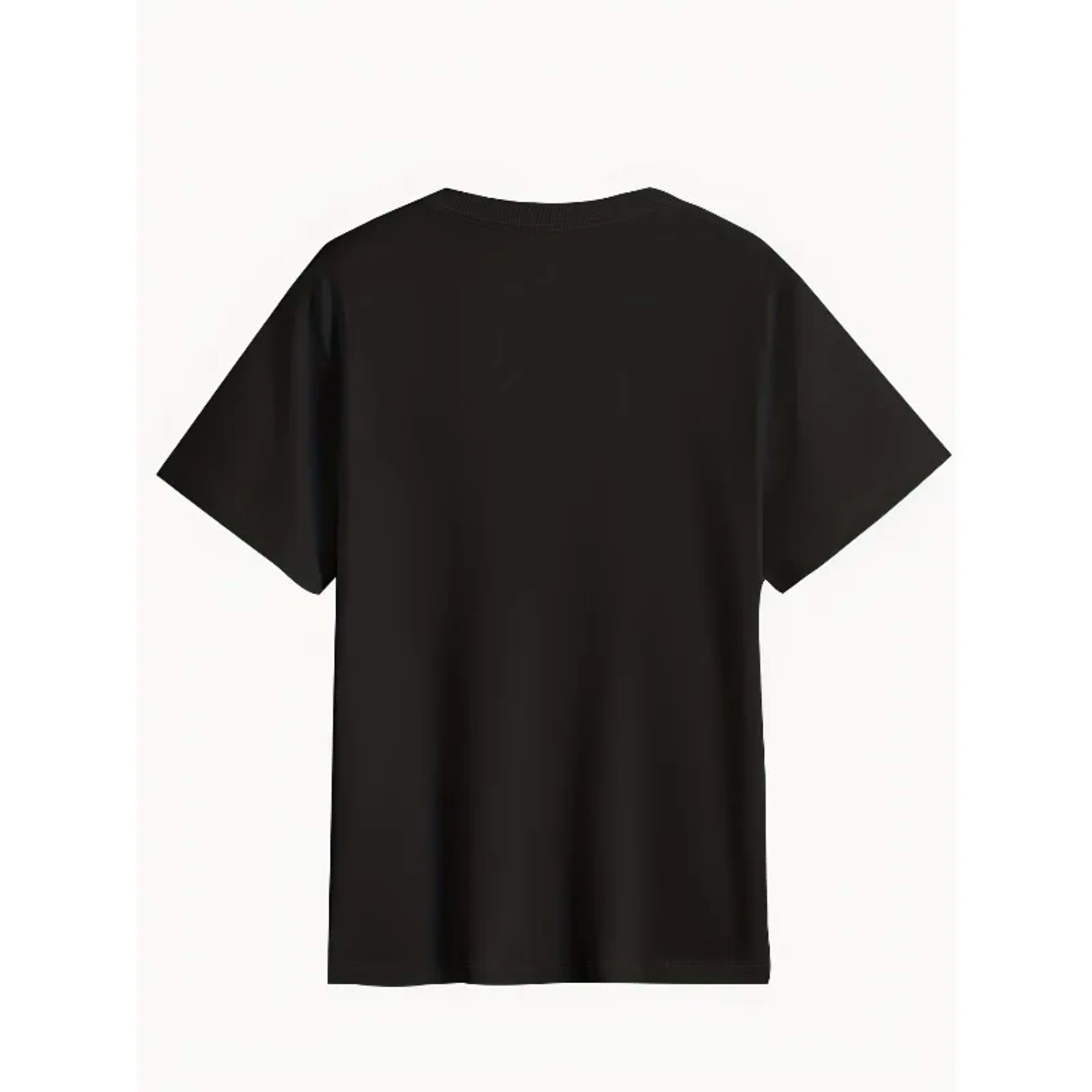 Men's T-shirt - Black Casual Short-sleeved Top with White and Red Wing Design, Suitable for Daily Wear, Gym Trips and Pa 3