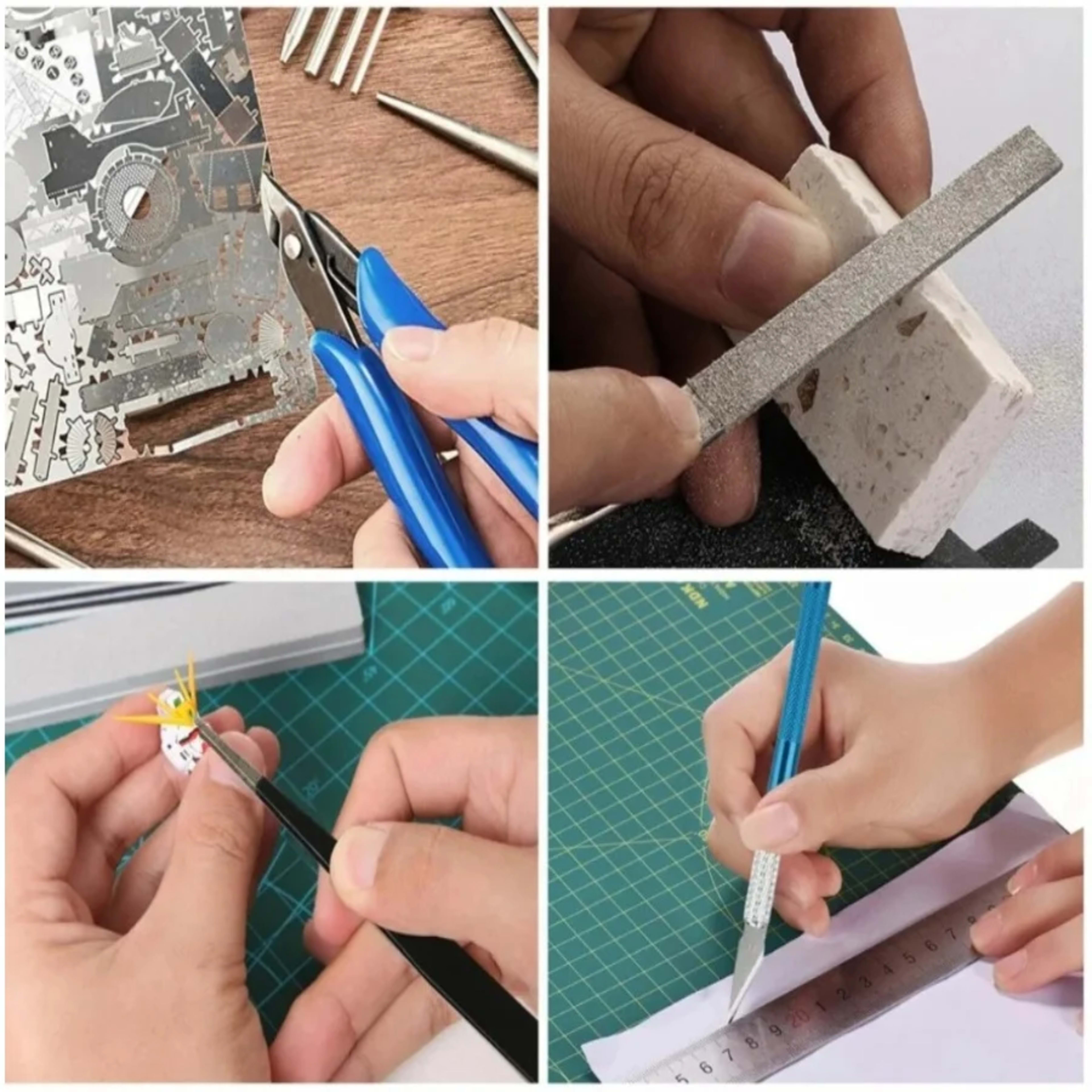 Model Basic Tools  Craft DIY Model Car Hobby Building Repairing Assembly Tool Beginner Handmade Scissors Tweezers 3