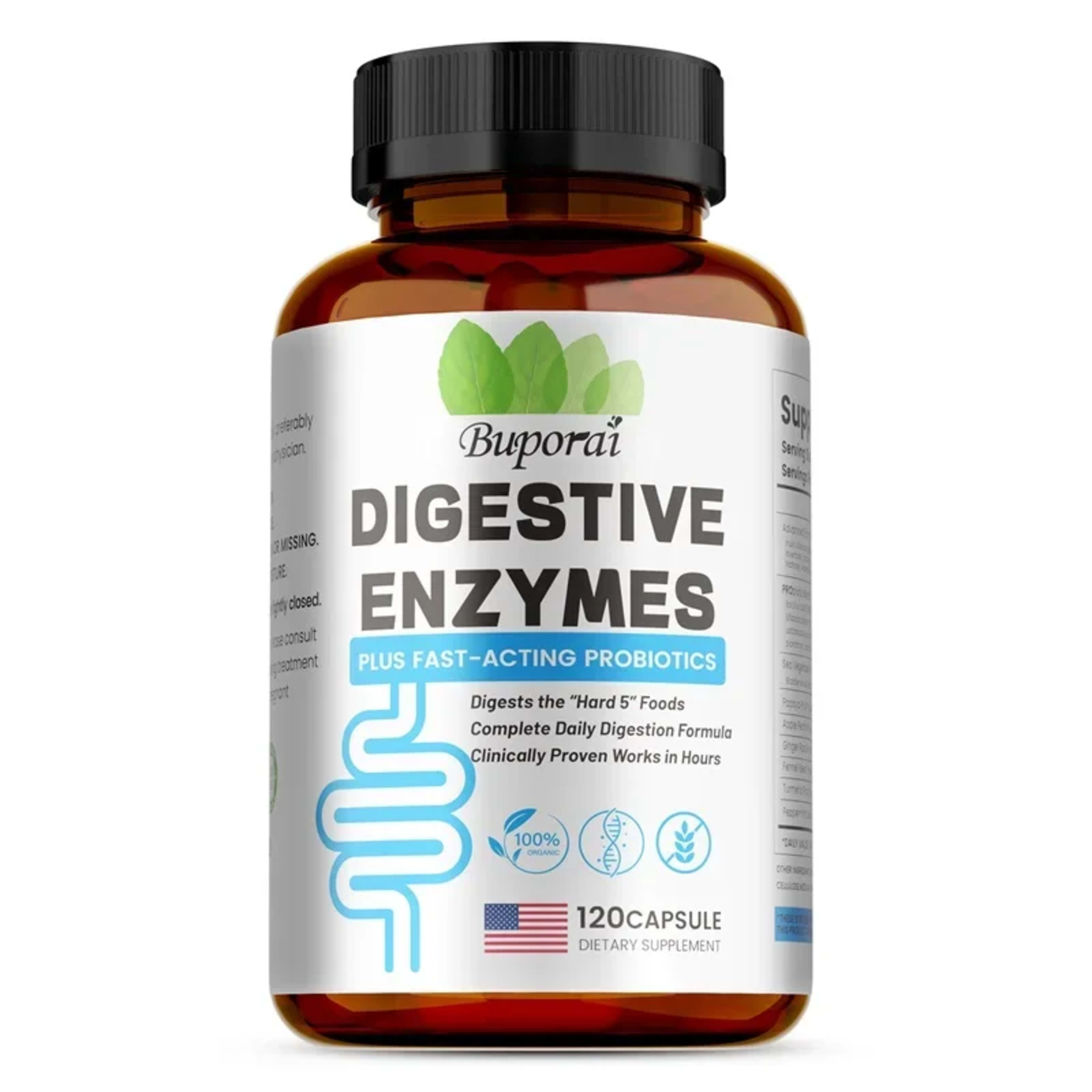 Digestive Enzymes Supplement - Digestion and Intestinal Health for Adults Men and Women, Promotes Nutrient Absorption 10