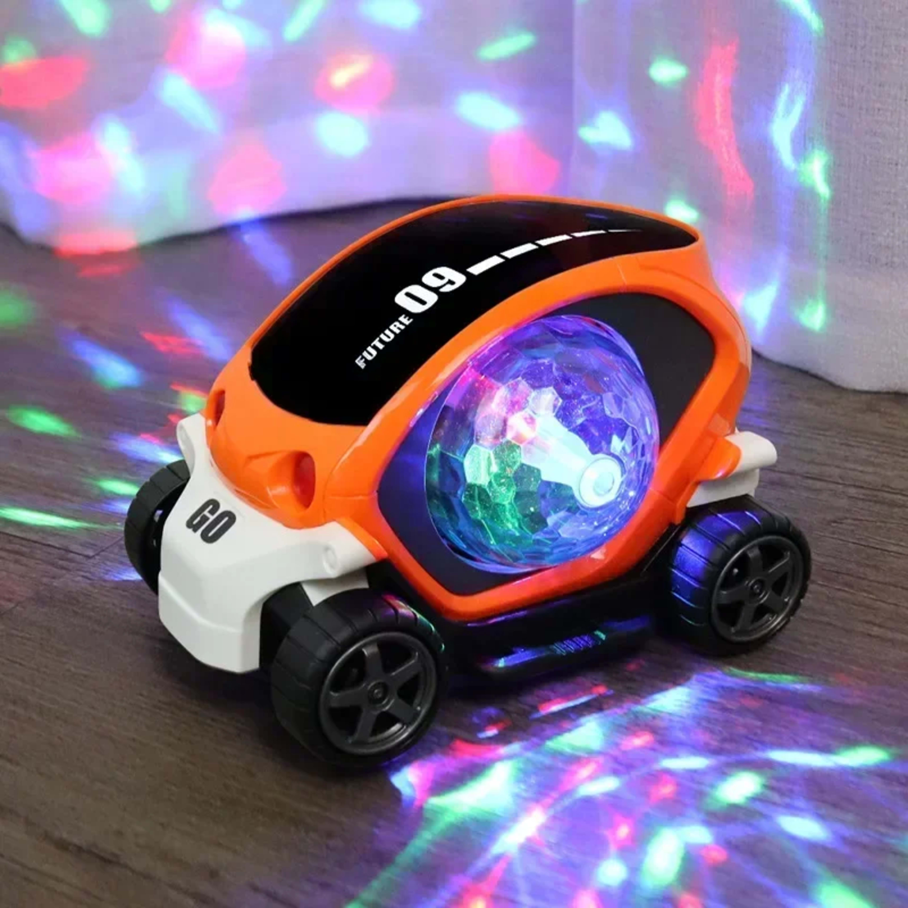 Baby Car Toys Toddler Crawling Sensory Toy Car Toys Electronic Car Tummy Time Gift for Kids 1 2 Year Old Boy Birthday Gi