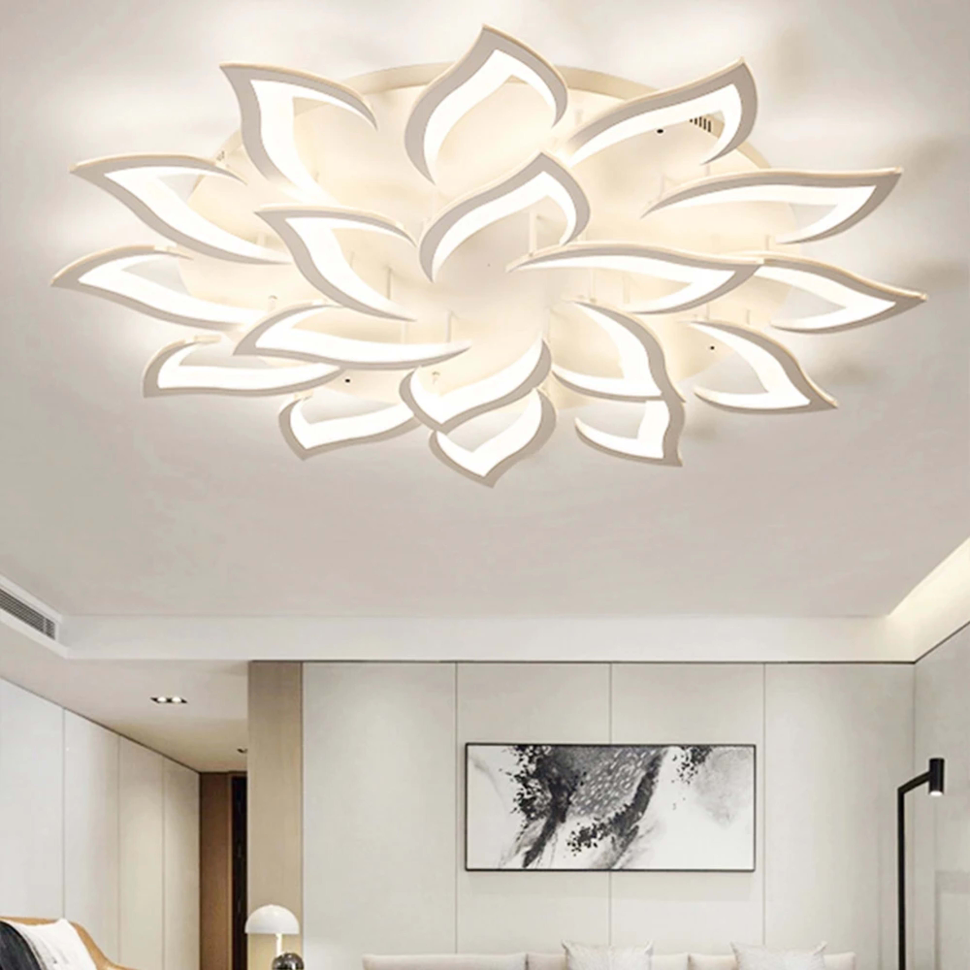 Modern LED Ceiling Light fixture Flower Design chandelier Dimmable Home Lighting Kitchen Living room Bedroom Ceiling Lam