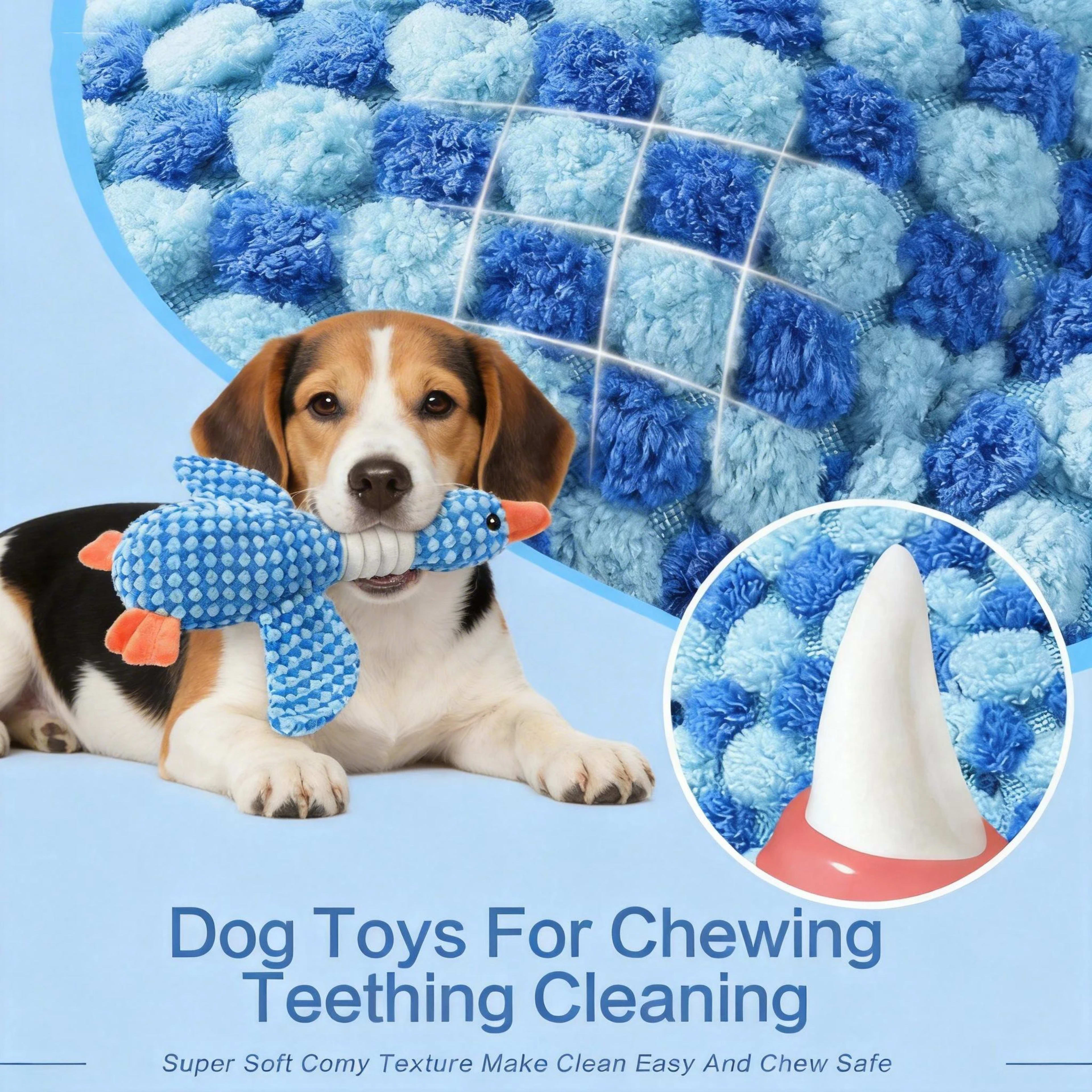 New Dog Toy Plush Blue Goose Pet Teddy Puppy Large Dogs Toys Duck Tough Bite Chew Plush Sound Toy Relieve Boredom Pet Su 4