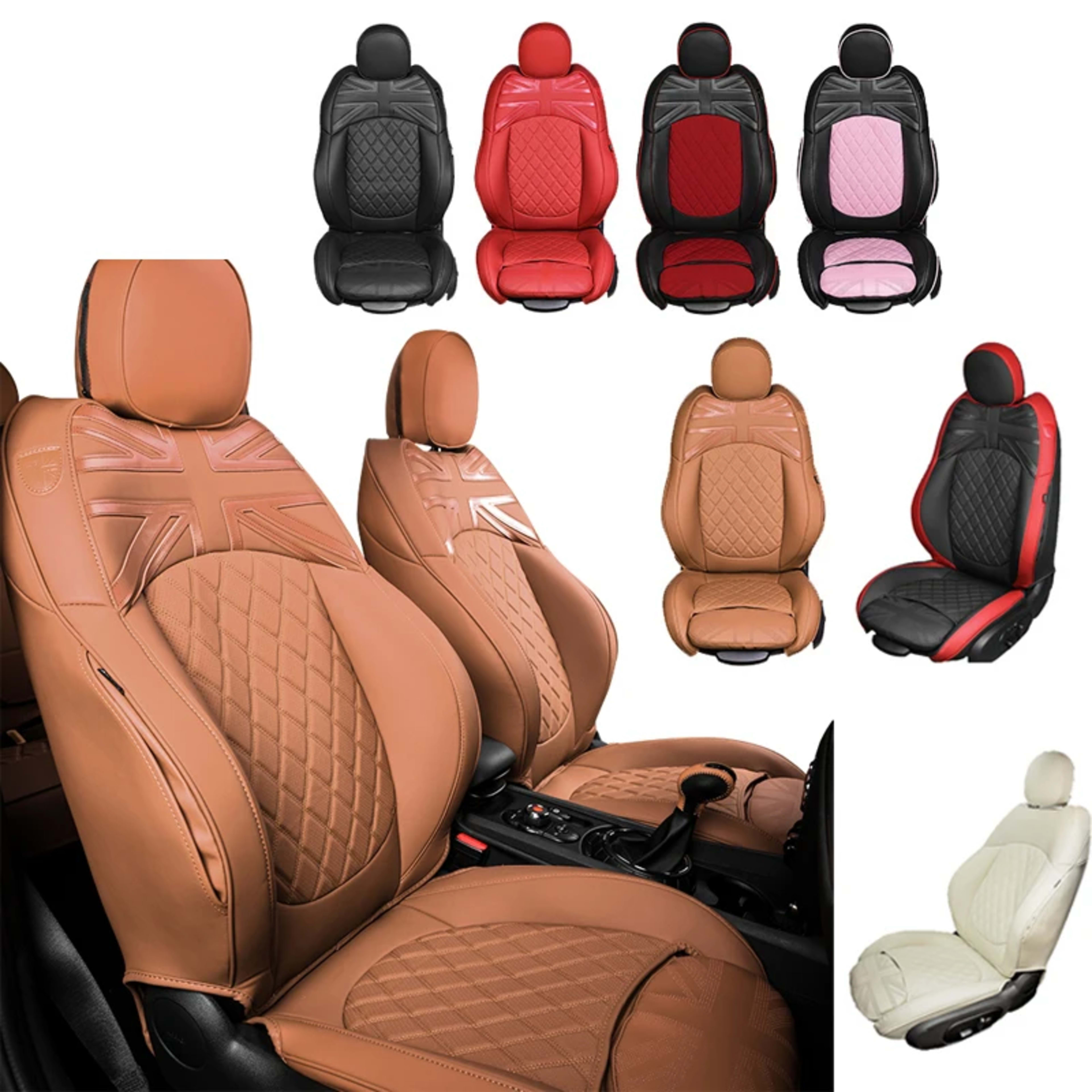 Car Accessories for MINI Cooper R50 R53 HATCHBACK R55 Clubman R56 R57 CABRIO R60 Countryman Custom  Seat Covers Leather  1