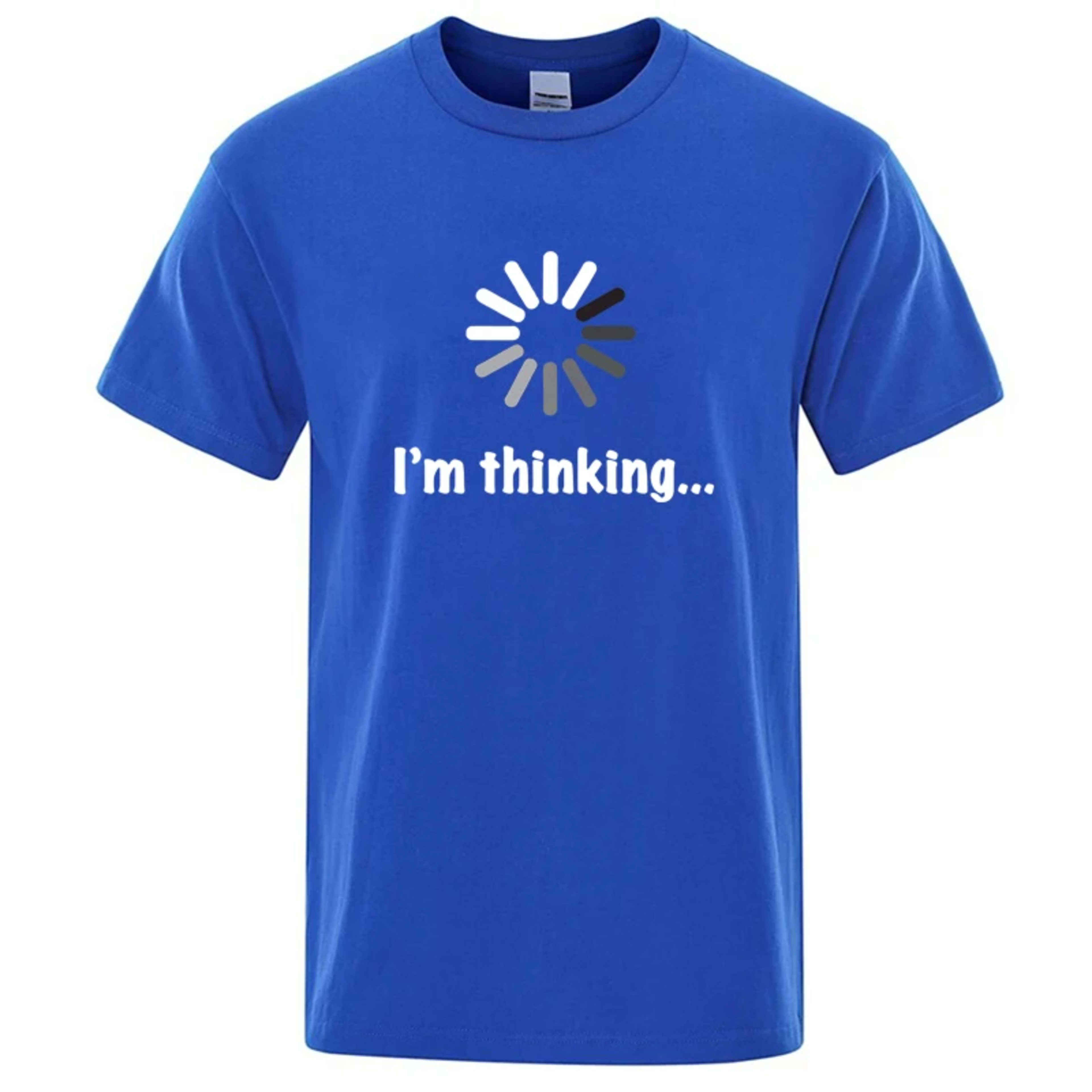 Men's T-shirt High Quality 100% Cotton Funny I‘m Thinking Printed Casual Loose Streetwear Cool Men T Shirt O-neck Male T 2
