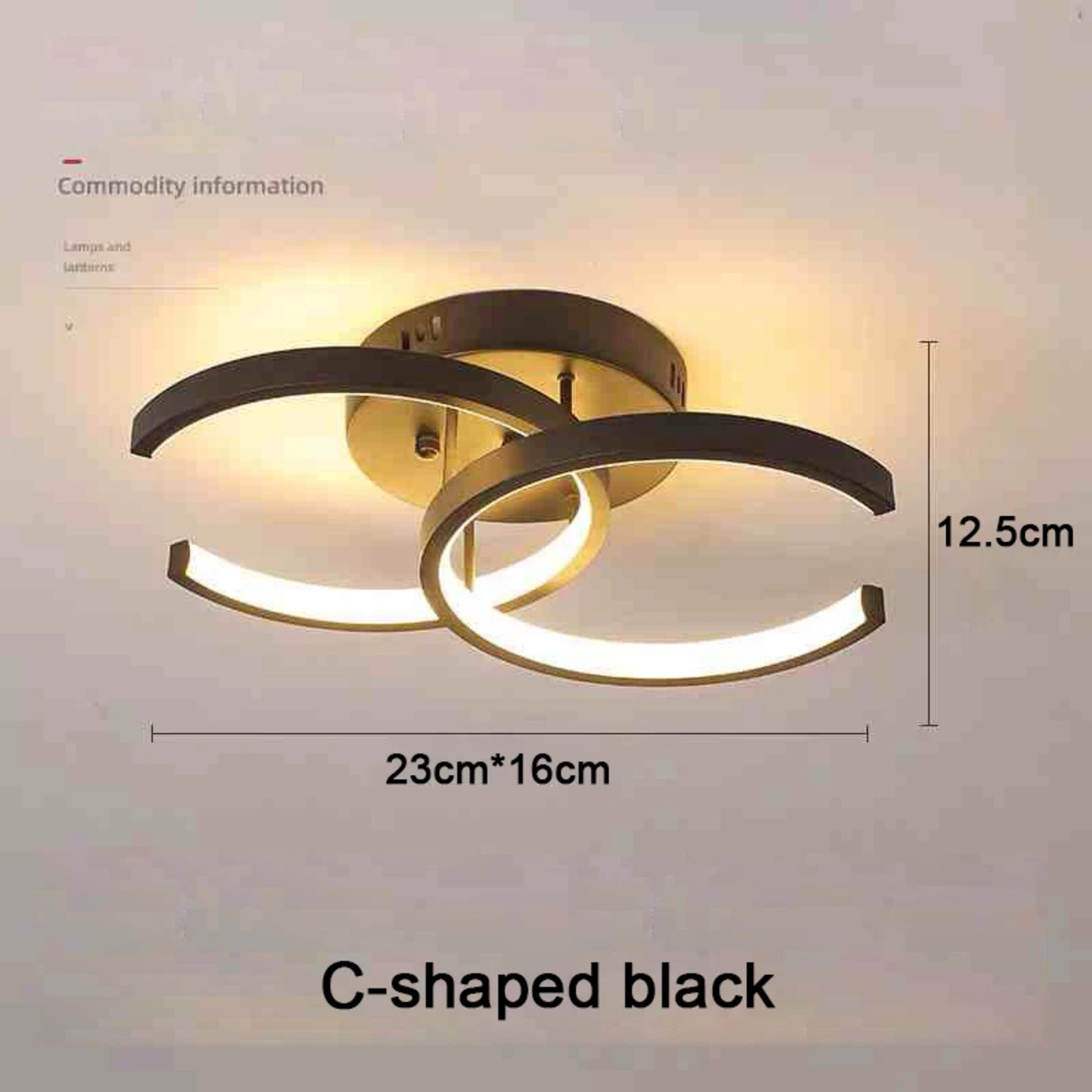 Modern LED Ceiling Light 2 Rings Creative Design Ceiling Lamp Indoor Lighting Fixtures Hallway Balcony Aisle Office Ligh 16