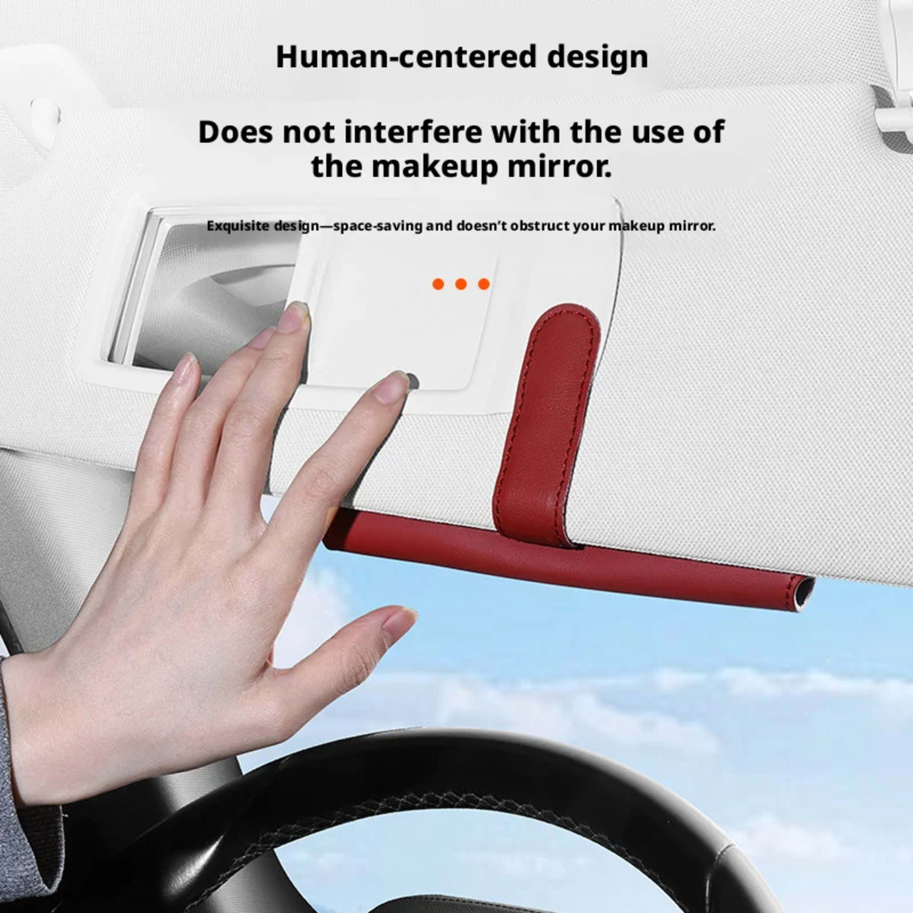 Car glasses case, magnetic car accessories, glasses clip, sun visor, multifunctional sunglasses, sunglasses case, car ac 3