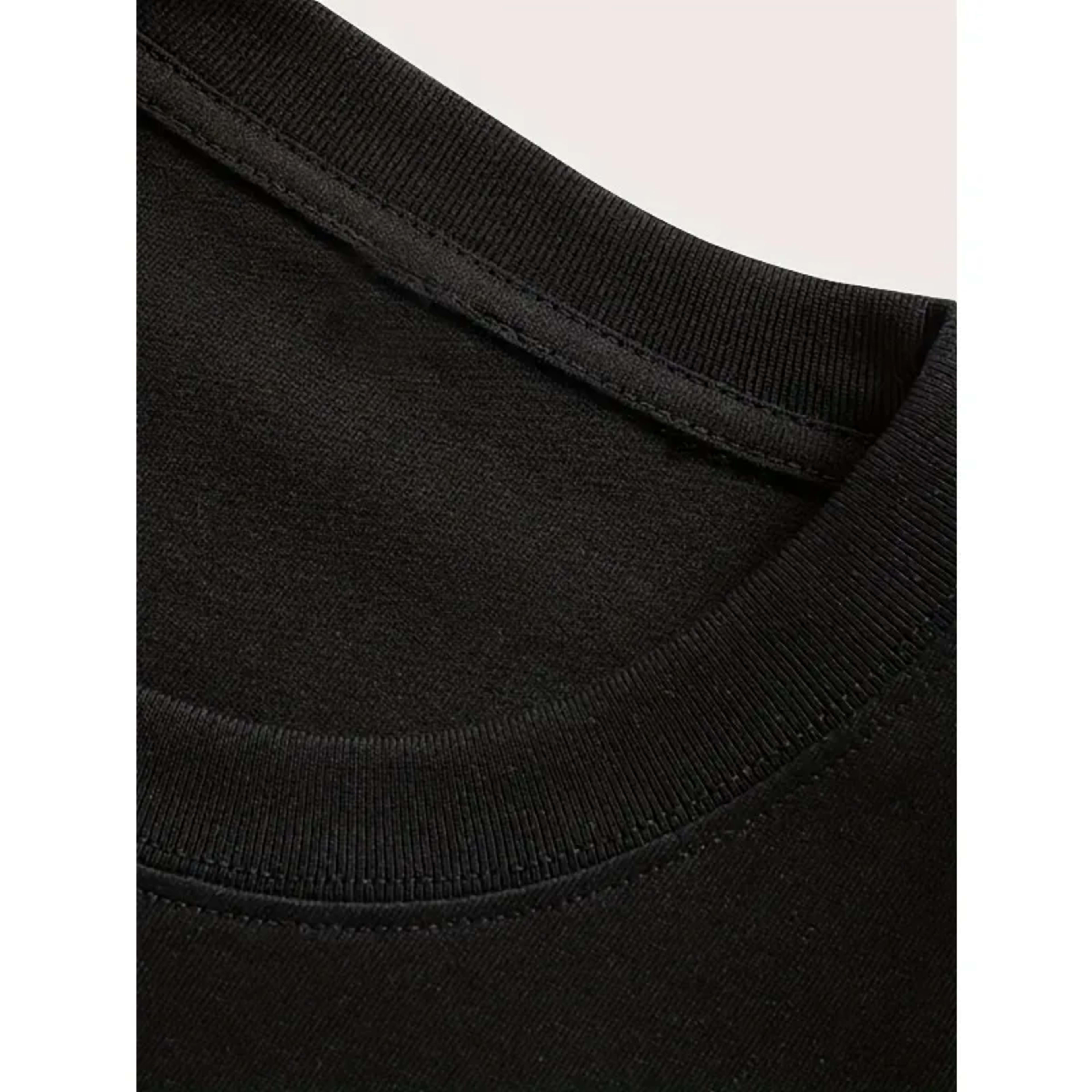 Men's T-shirt - Black Casual Short-sleeved Top with White and Red Wing Design, Suitable for Daily Wear, Gym Trips and Pa 4